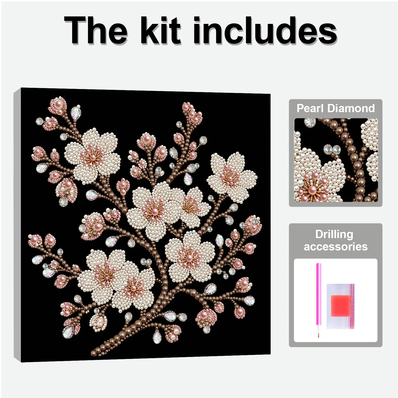 🌸Framed Plum Bossom - Pearls Painting Kit