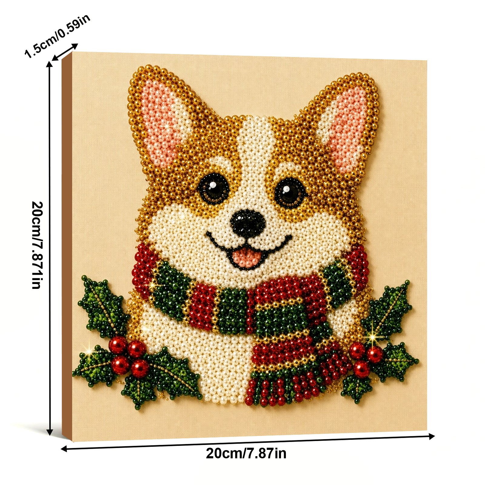 🔥 Final Day Sale:🐶Framed Christmas Corgi - Pearls Painting Kit