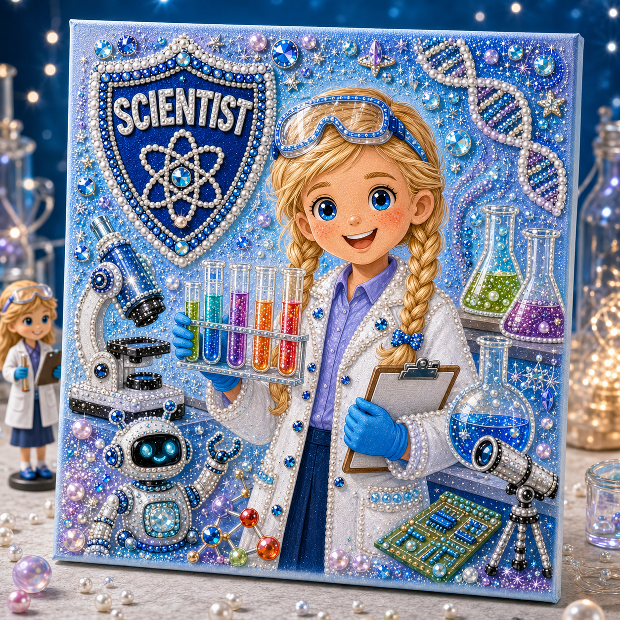 🖼️Career Dreams Pearl Bead Art Kit, DIY Creative Handmade Craft Kit for Kids Beginners
