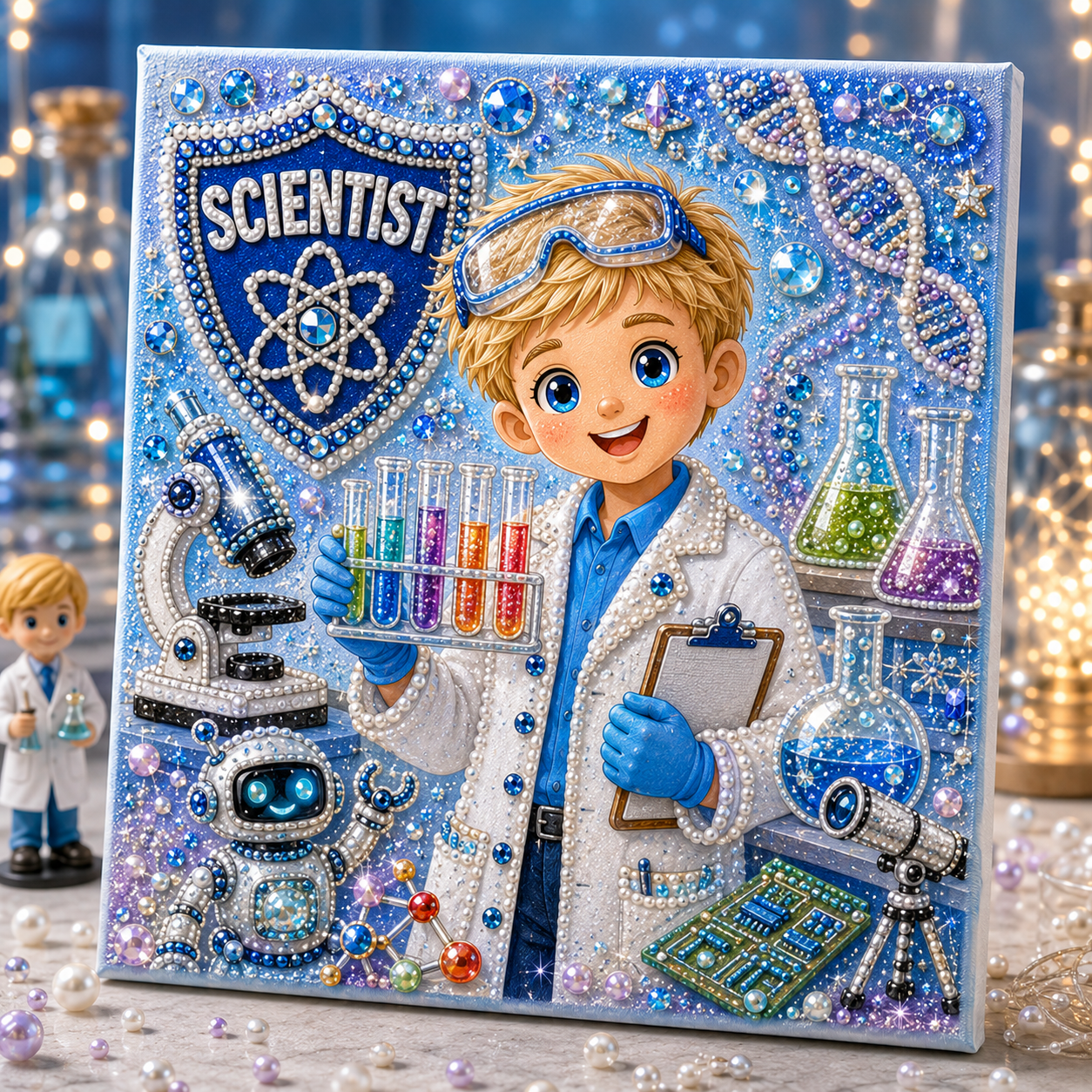 🖼️Career Dreams Pearl Bead Art Kit, DIY Creative Handmade Craft Kit for Kids Beginners