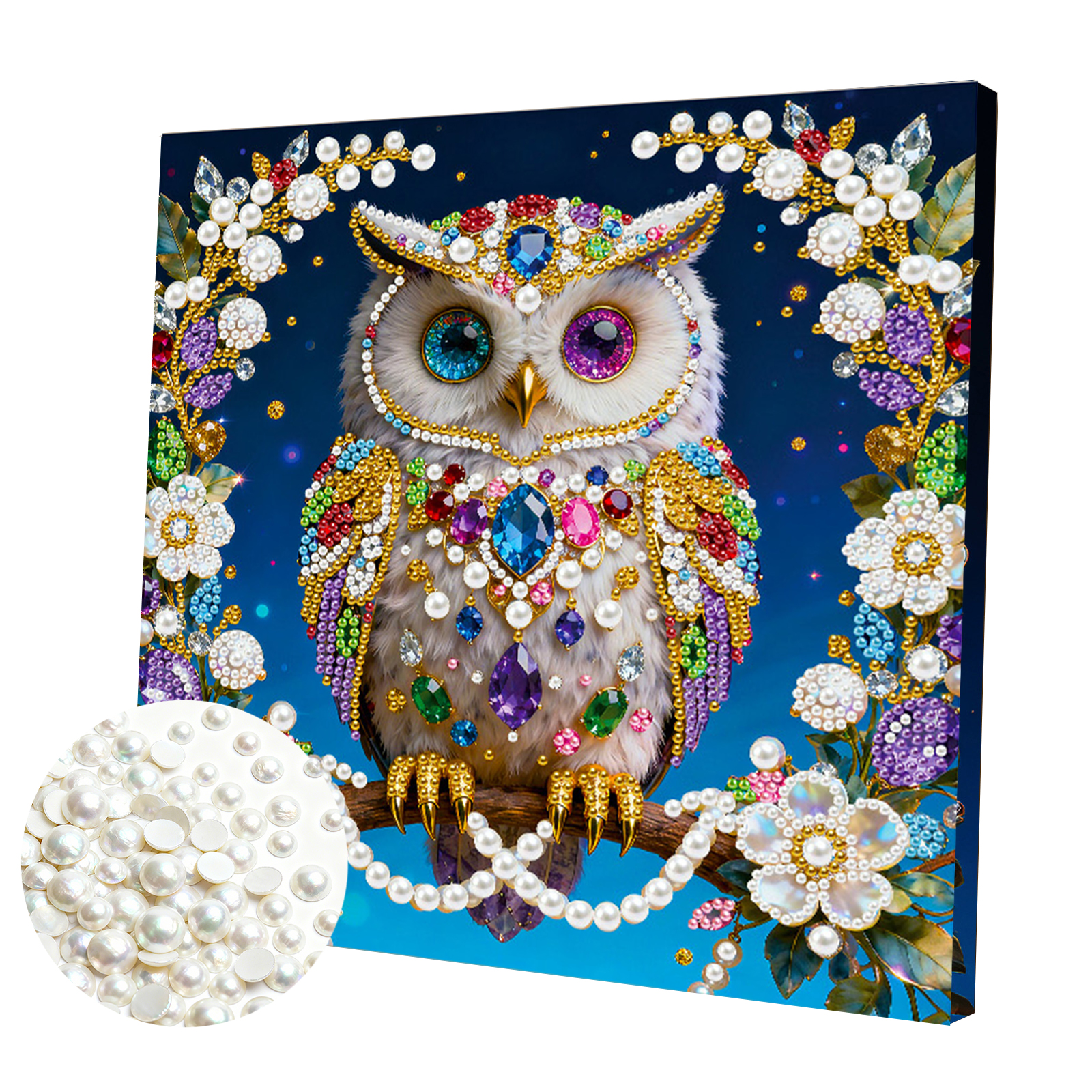 🔥 Final Day Sale:🦉Framed Owl - Pearls Painting Kit