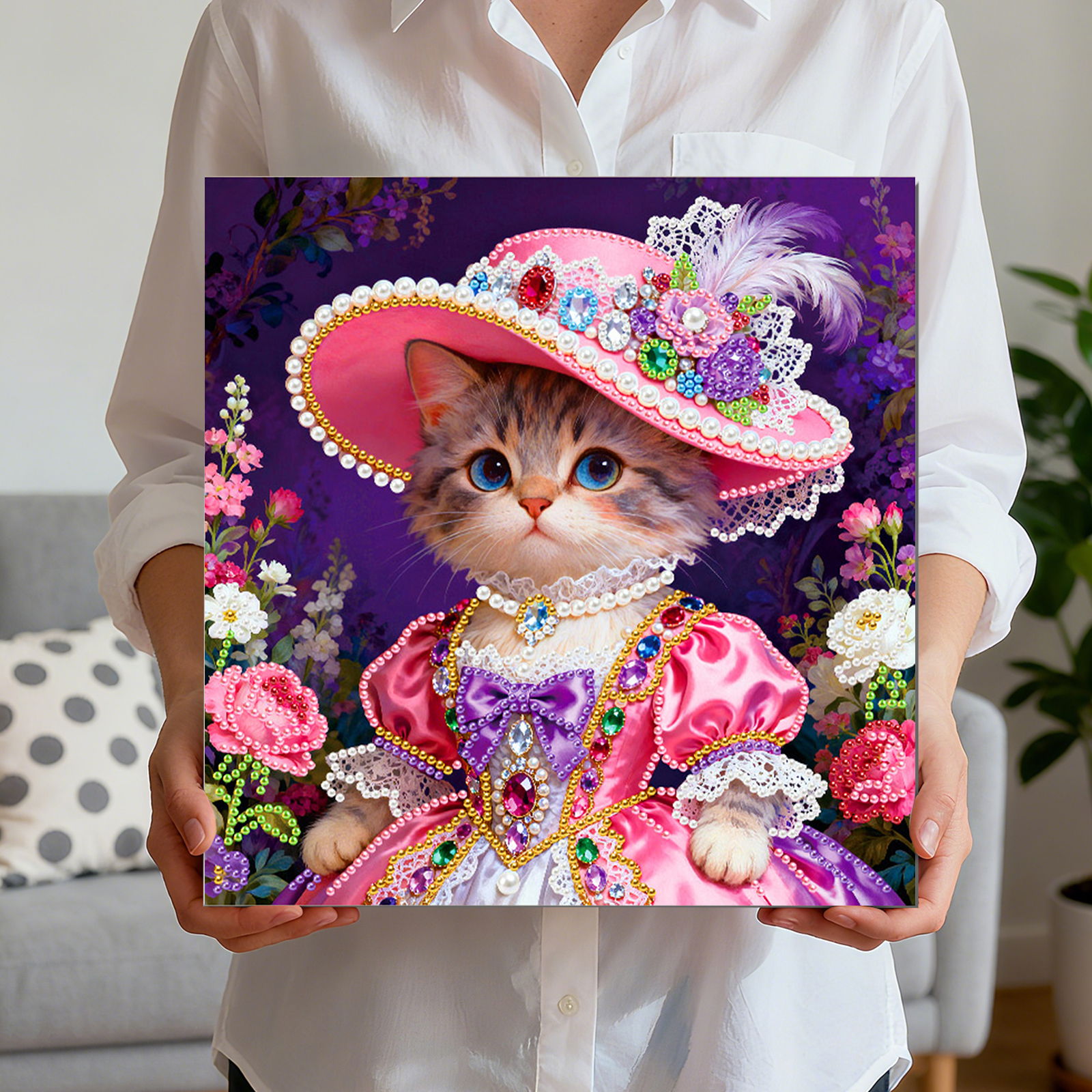 🐱Framed Cat - Pearls Painting Kit