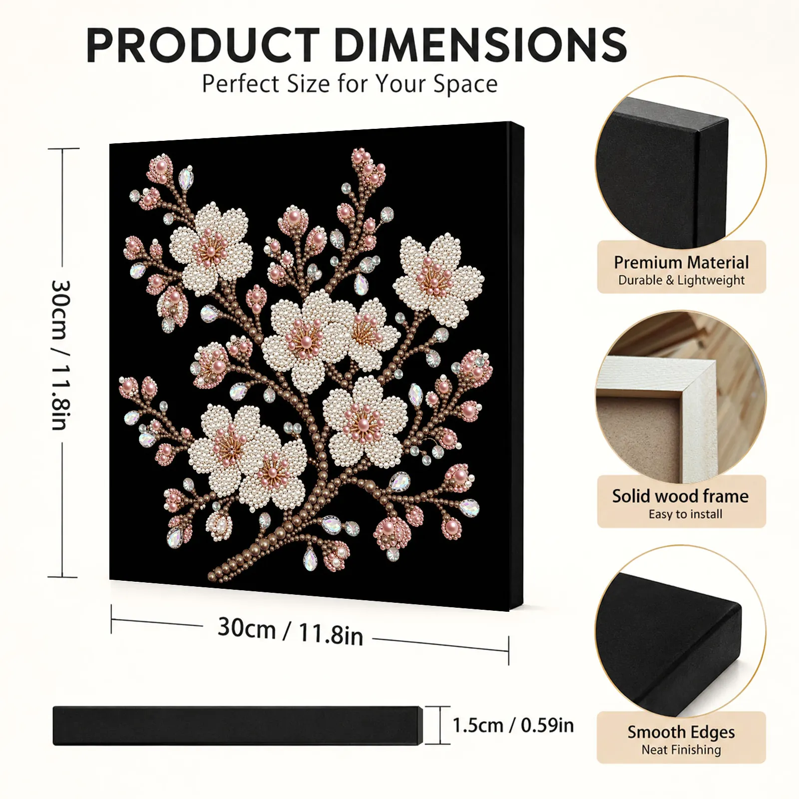 🌸Framed Plum Bossom - Pearls Painting Kit