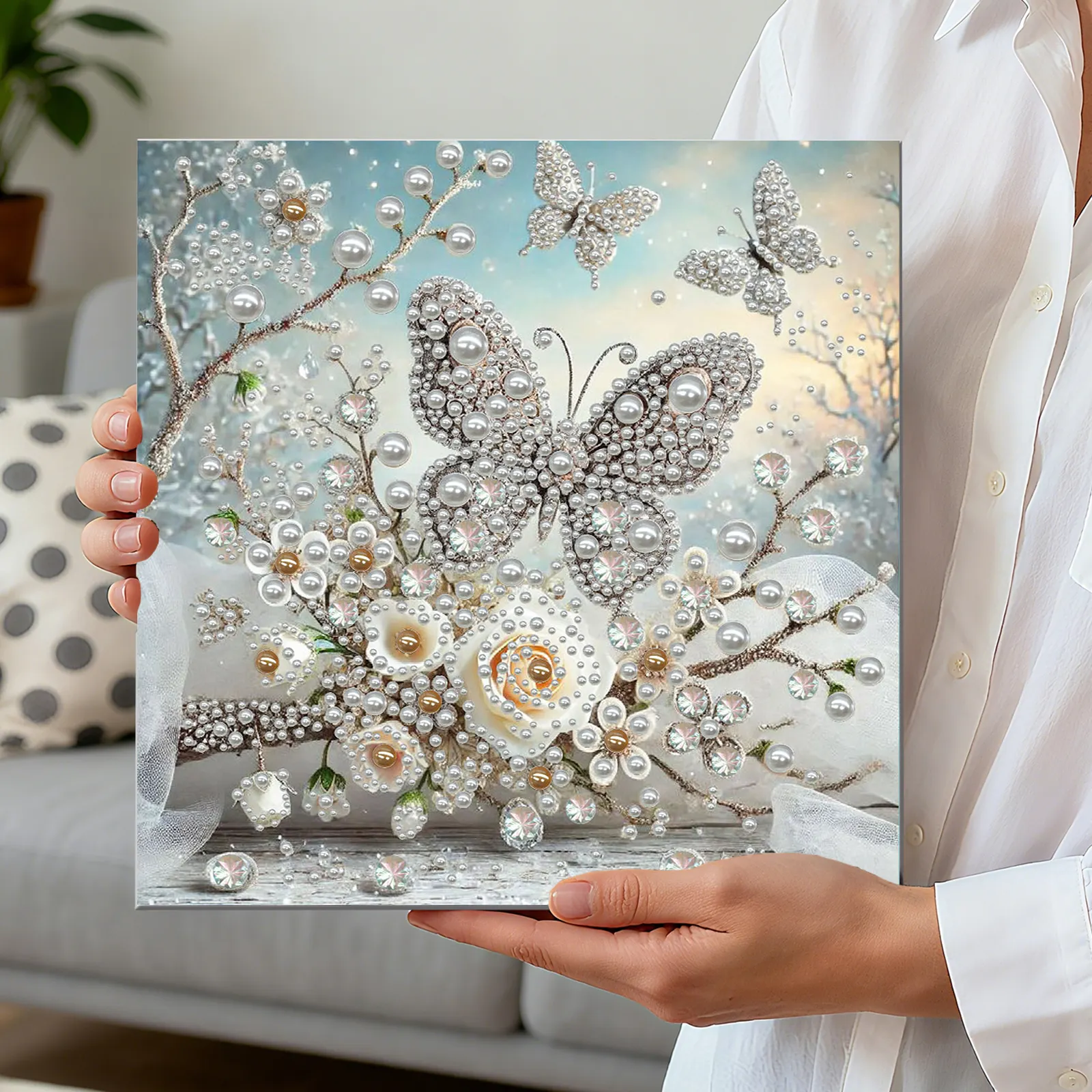 🔥 Final Day Sale:🦋Framed Butterfly - Pearls Painting Kit