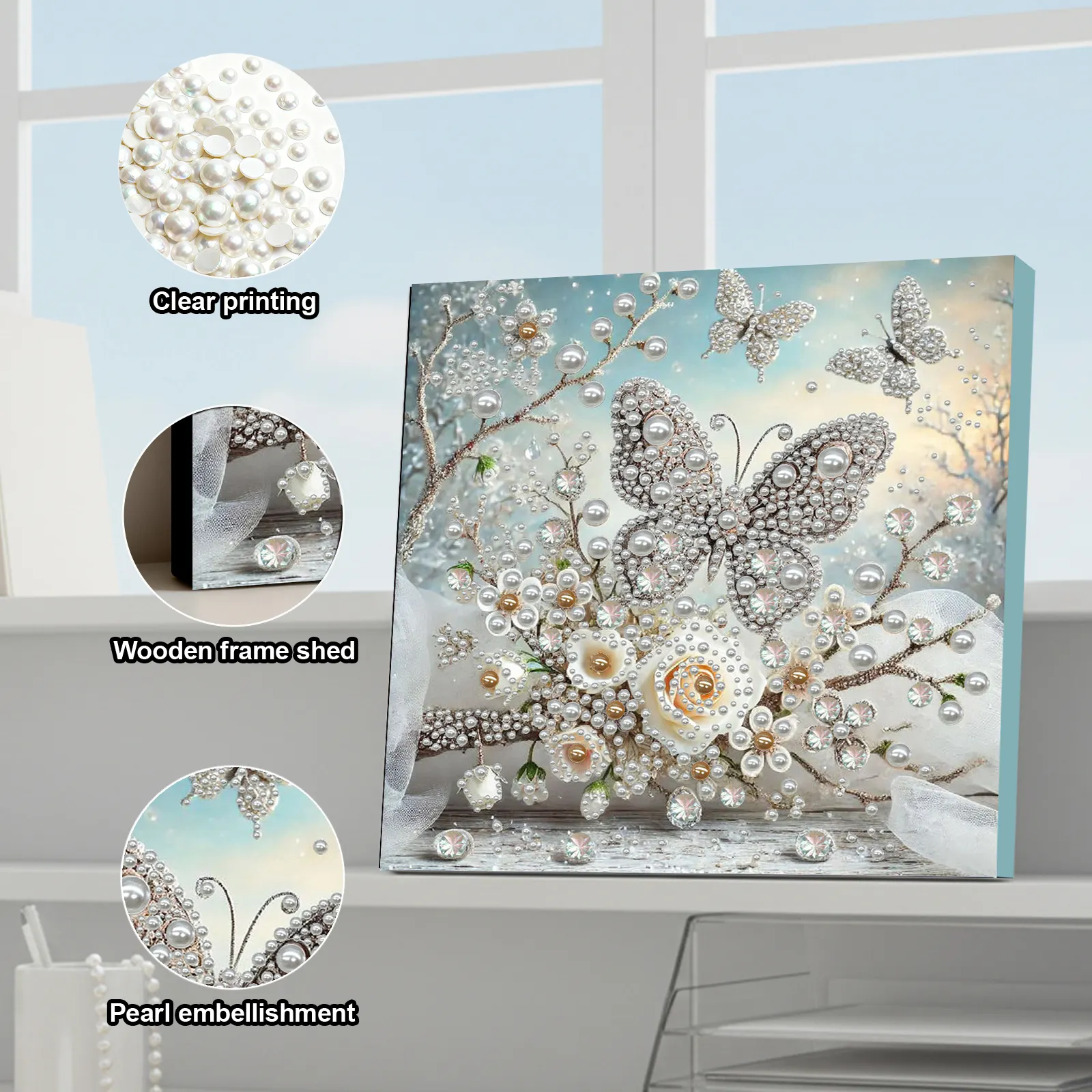 🔥 Final Day Sale:🦋Framed Butterfly - Pearls Painting Kit