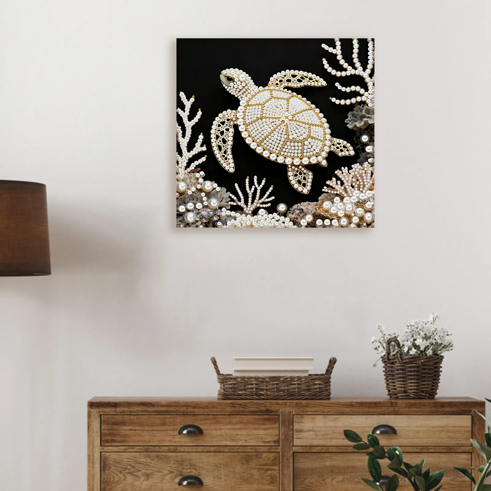 🔥 Final Day Sale:🐢Framed Sea Turtle - Pearls Painting Kit