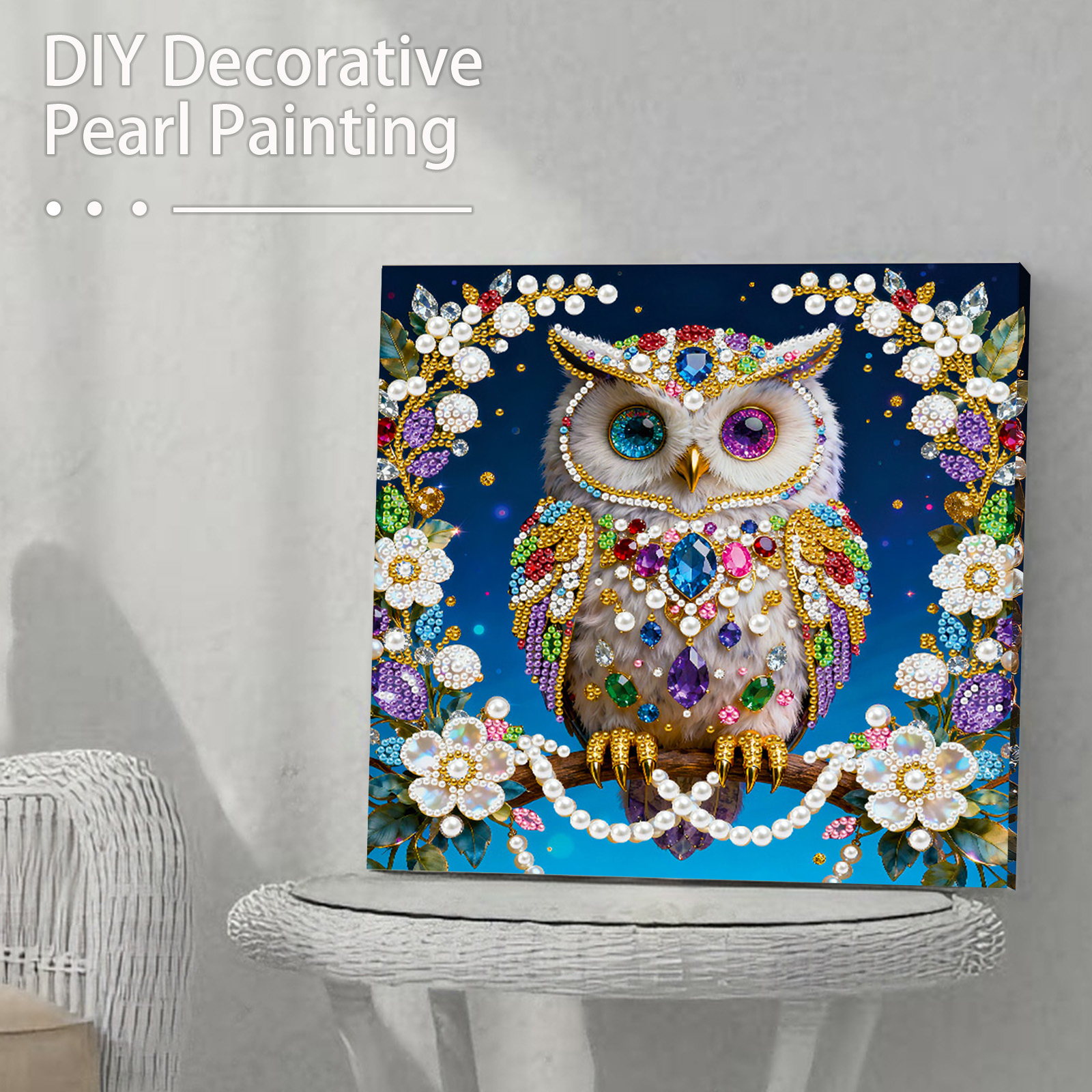 🔥 Final Day Sale:🦉Framed Owl - Pearls Painting Kit
