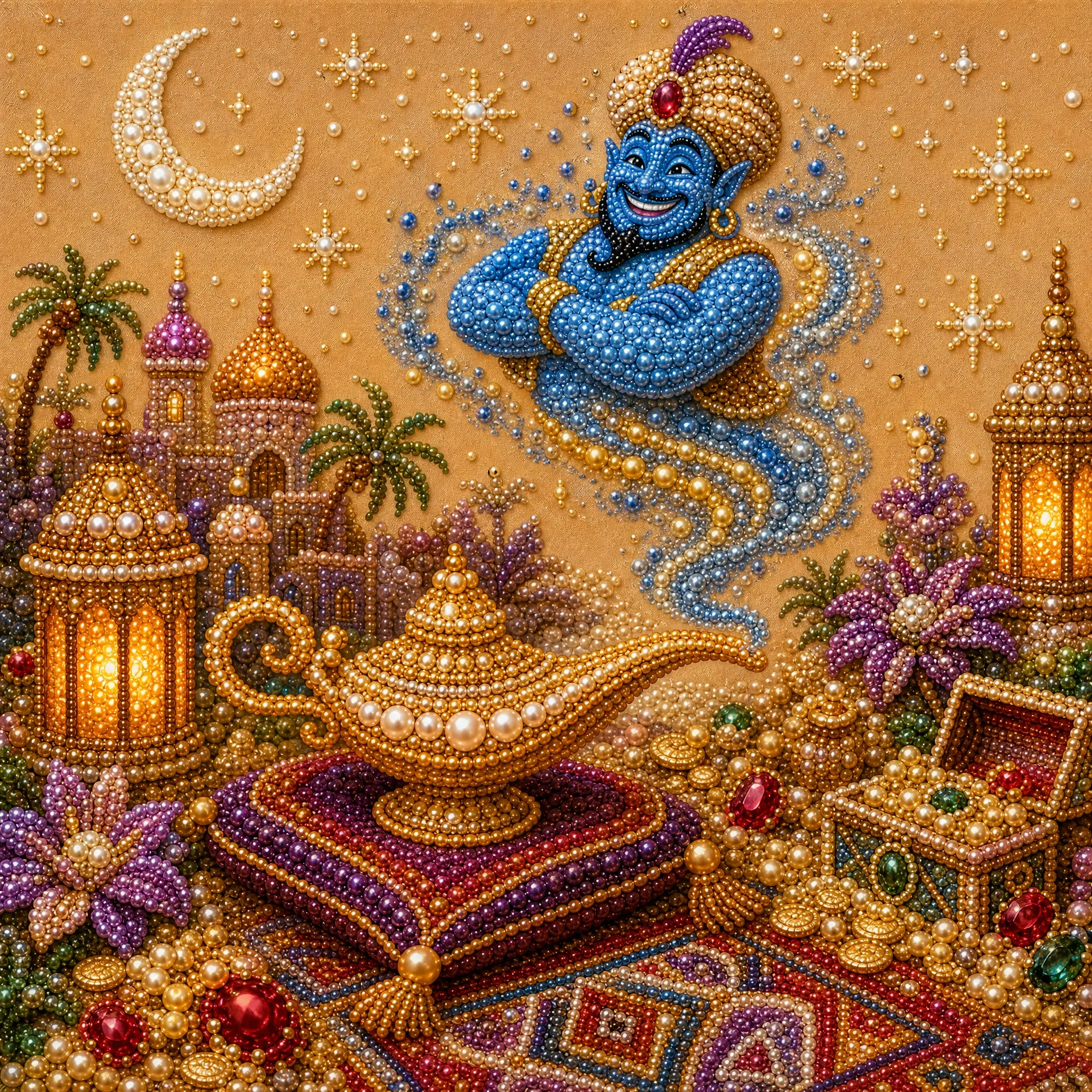 Framed Lamp - Pearls Painting Kit