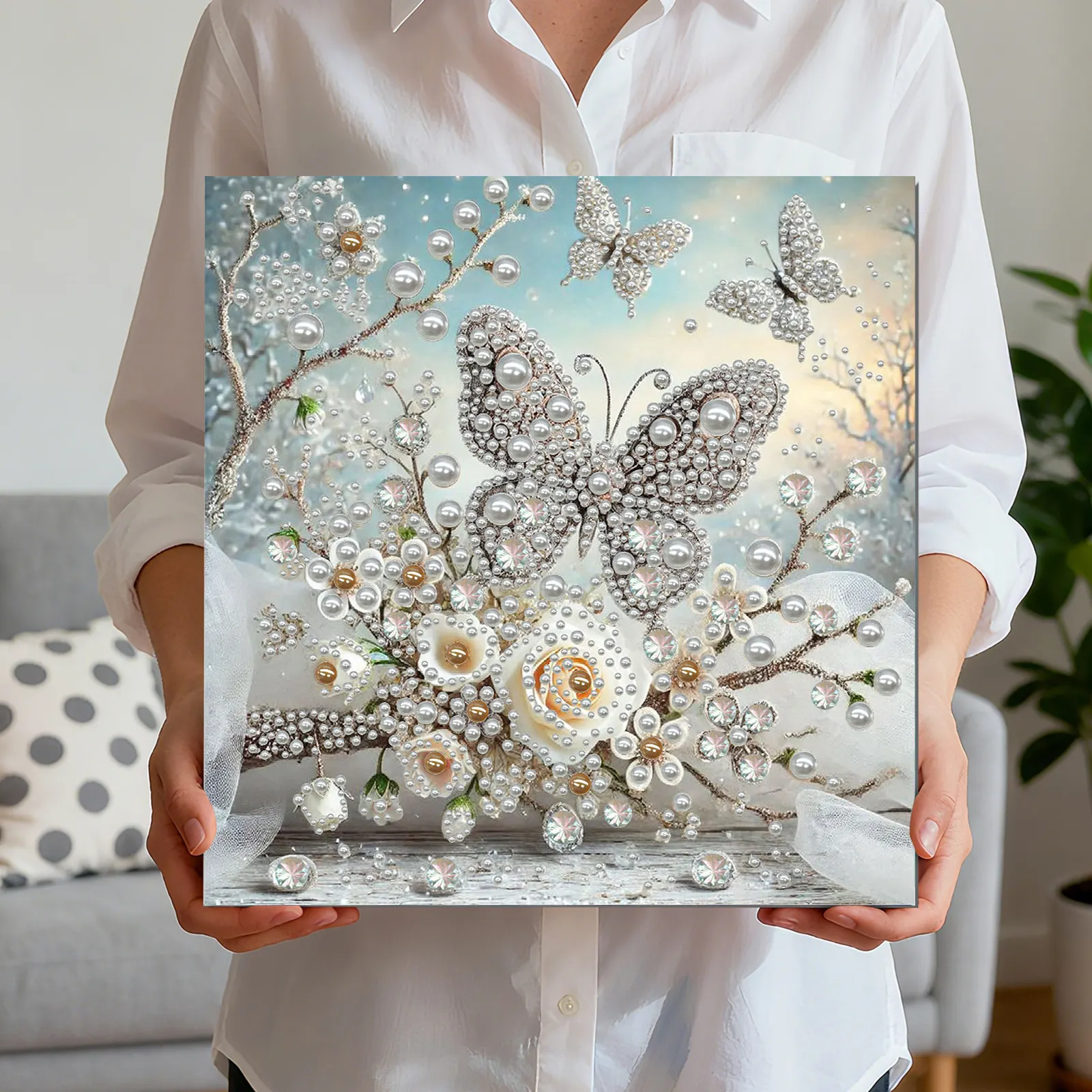 🔥 Final Day Sale:🦋Framed Butterfly - Pearls Painting Kit