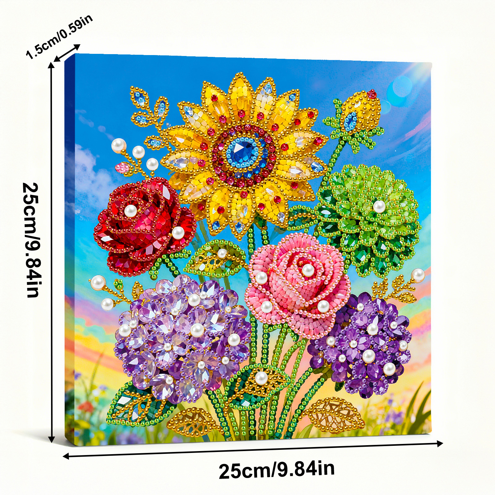 🔥 Final Day Sale:🌻Framed Sunflower - Pearls Painting Kit