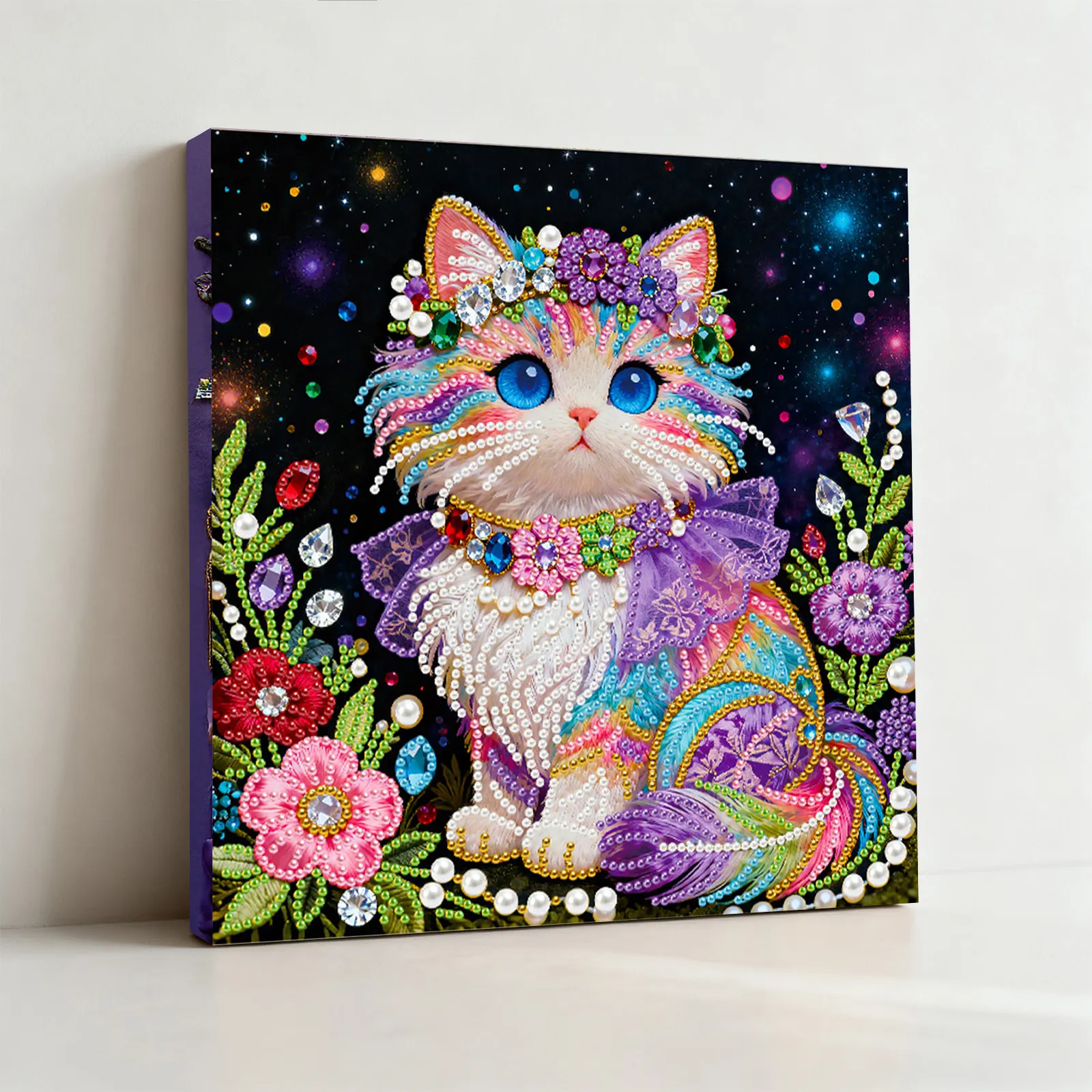 🔥 Final Day Sale:🐱Framed Cat - Pearls Painting Kit