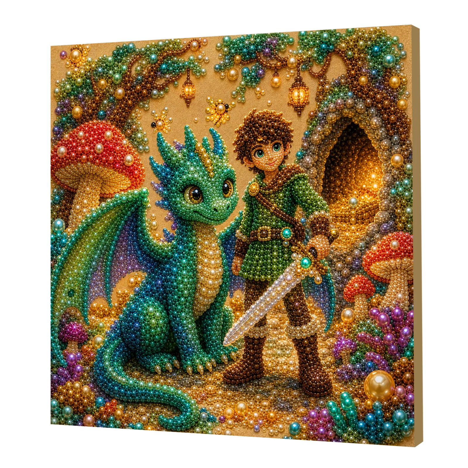 🔥 Final Day Sale:🦕Framed Dragon - Pearls Painting Kit
