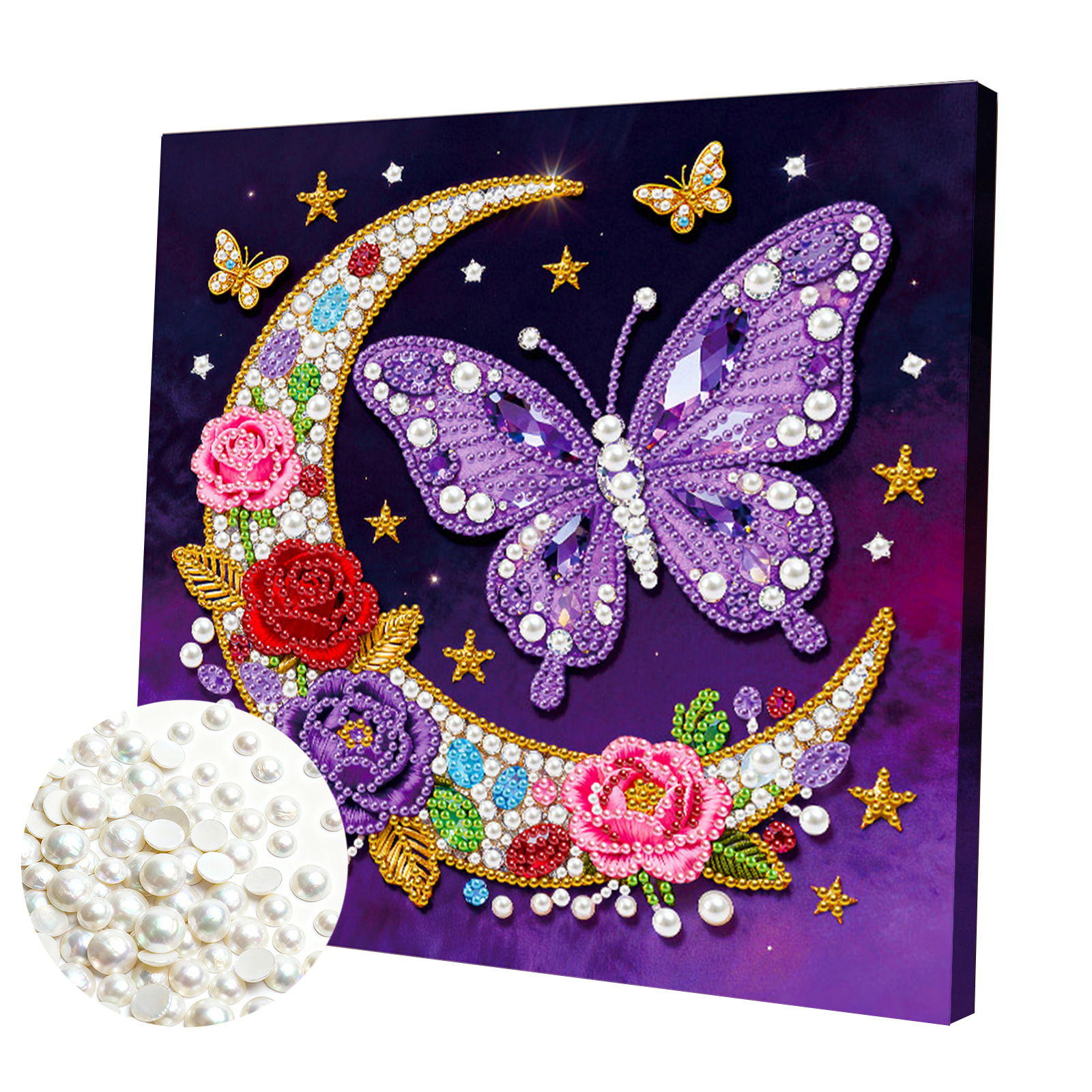 🔥 Final Day Sale:🦋Framed Moon Butterfly - Pearls Painting Kit