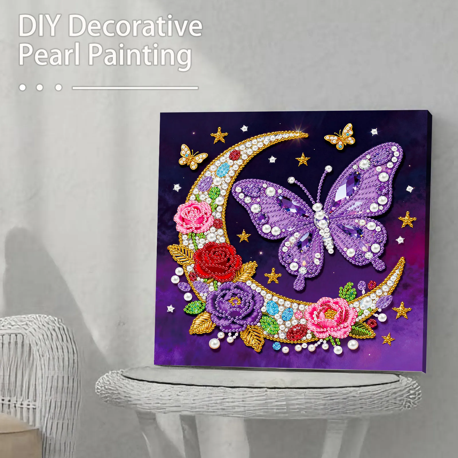 🔥 Final Day Sale:🦋Framed Moon Butterfly - Pearls Painting Kit