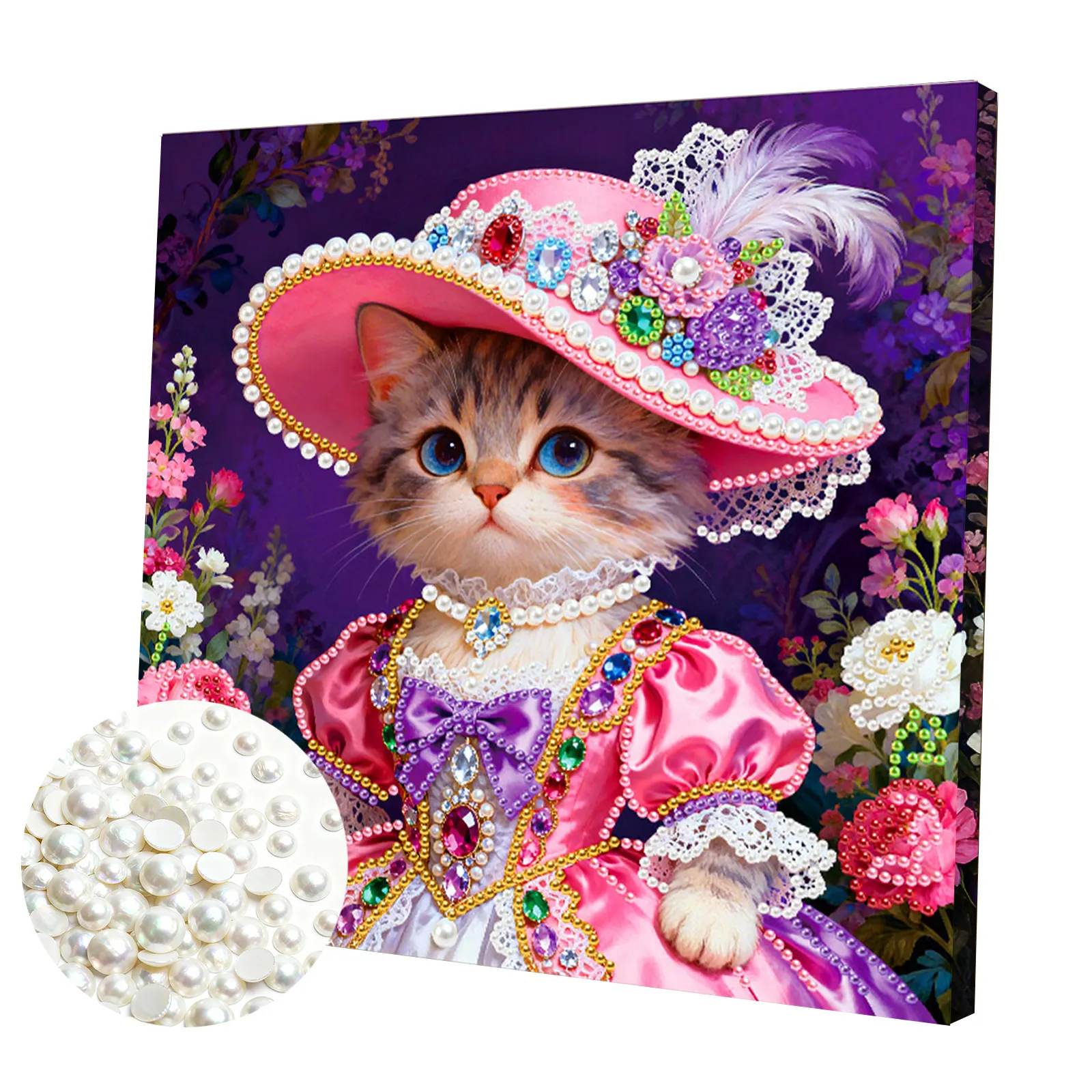 🐱Framed Cat - Pearls Painting Kit