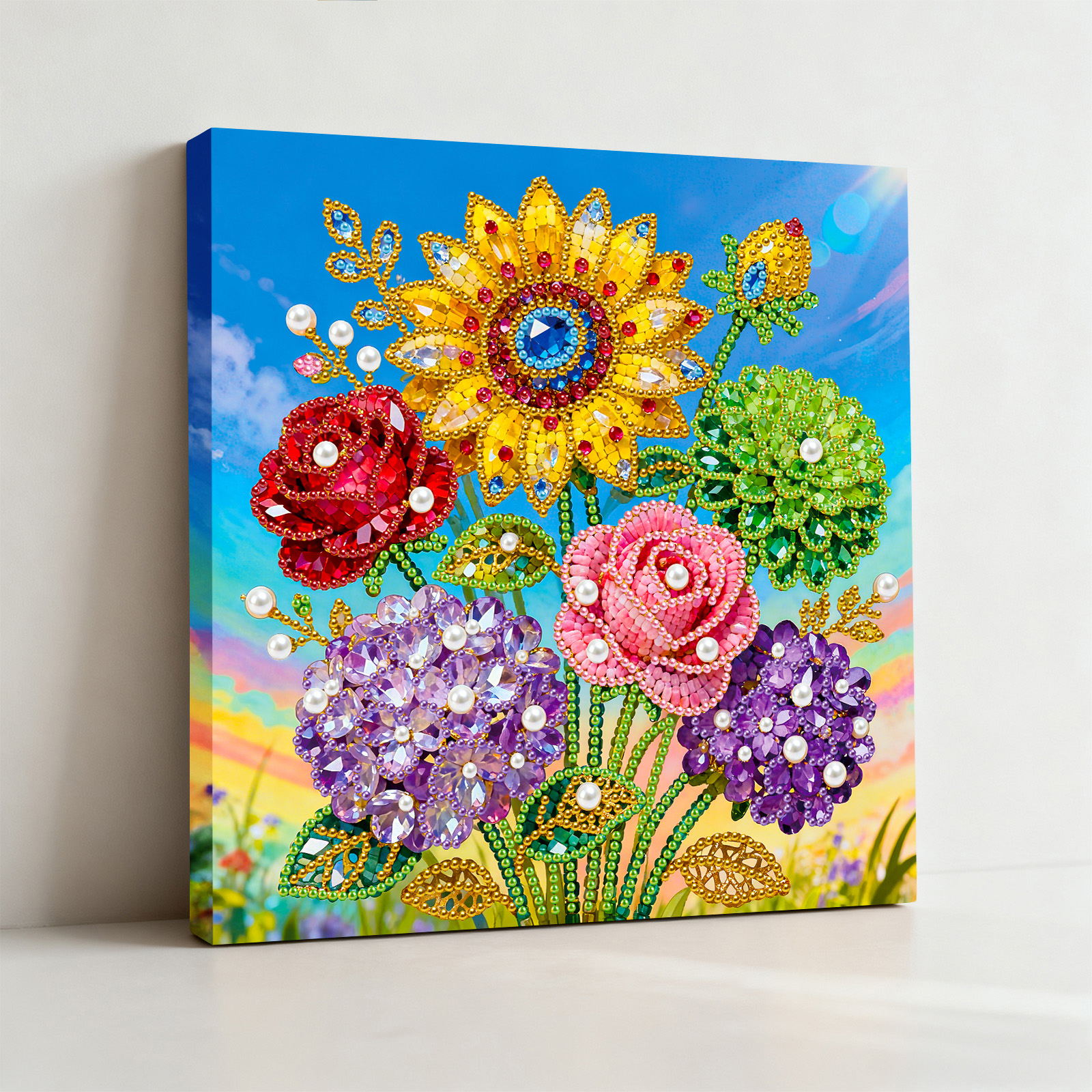🔥 Final Day Sale:🌻Framed Sunflower - Pearls Painting Kit