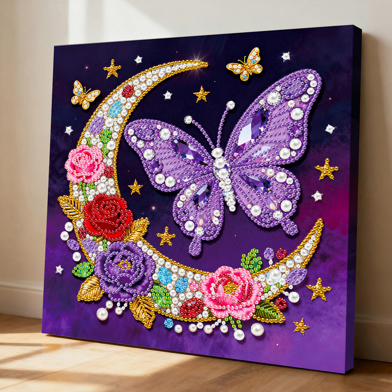 🔥 Final Day Sale:🦋Framed Moon Butterfly - Pearls Painting Kit