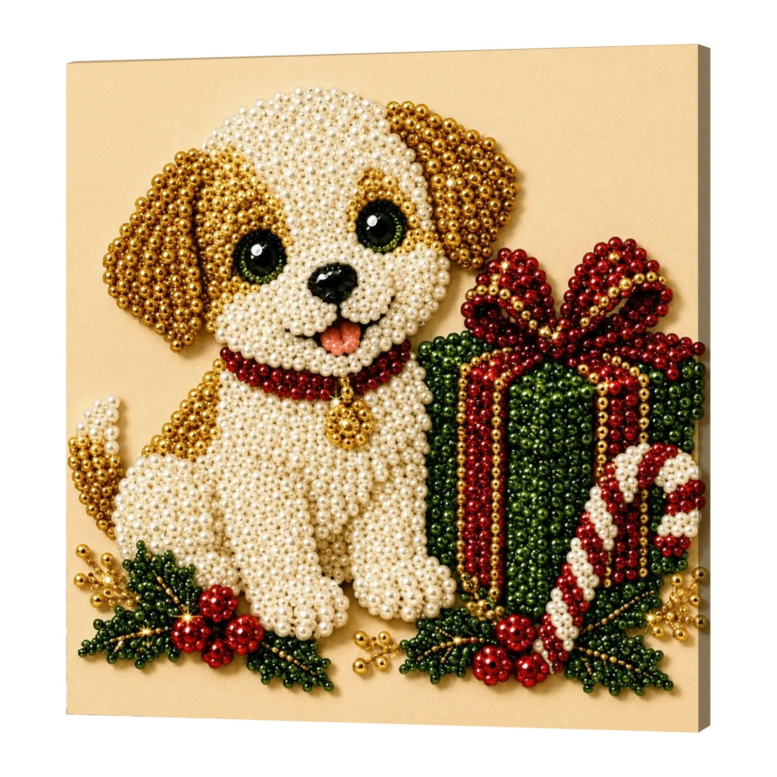 🐶Framed Christmas Gift Puppy - Pearls Painting Kit