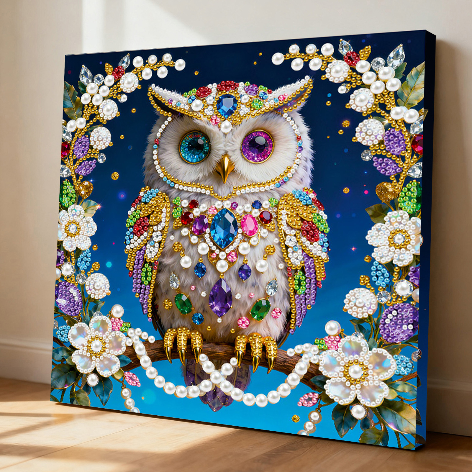 🔥 Final Day Sale:🦉Framed Owl - Pearls Painting Kit
