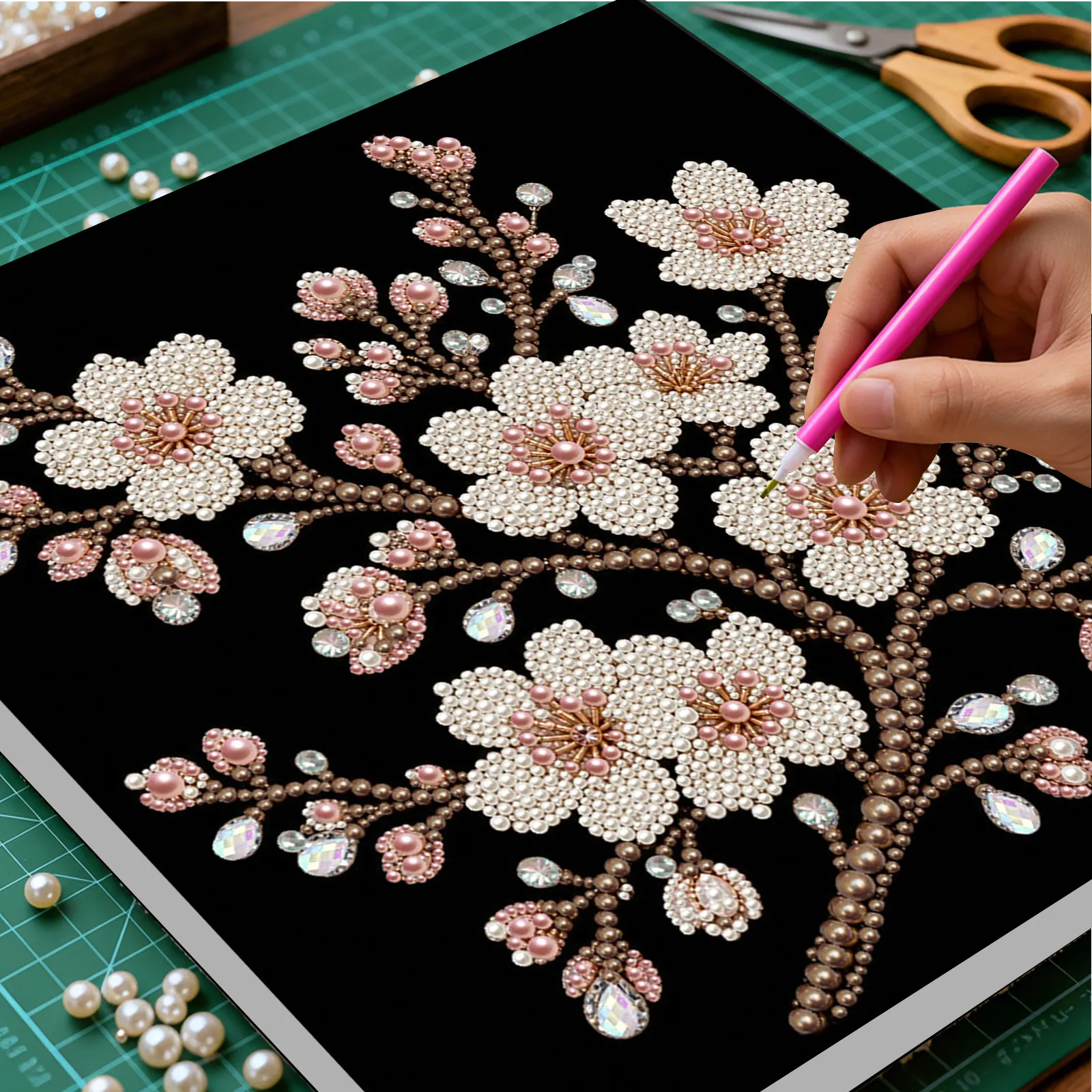🌸Framed Plum Bossom - Pearls Painting Kit