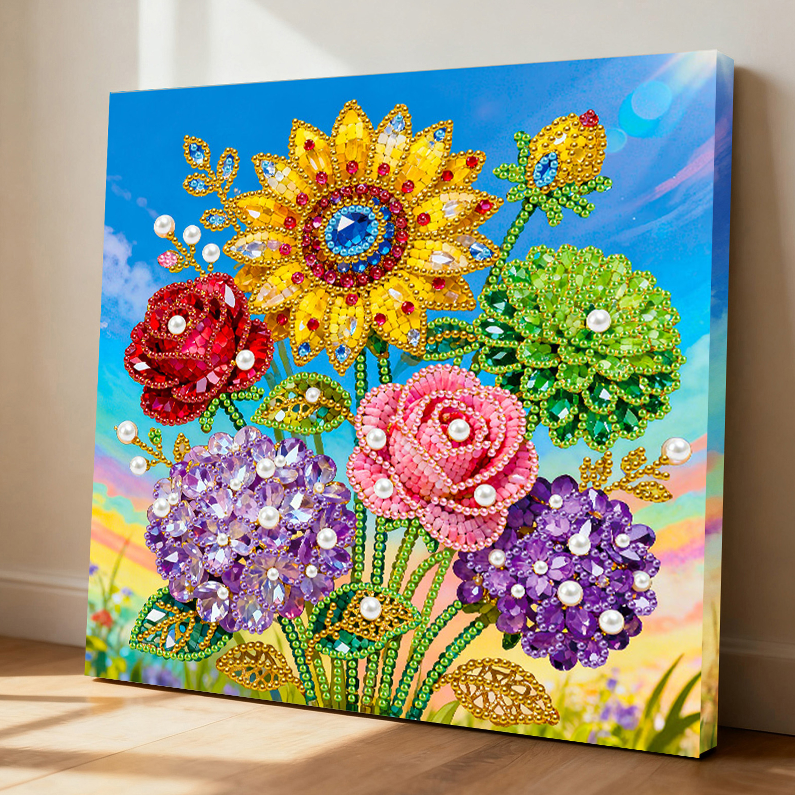 🔥 Final Day Sale:🌻Framed Sunflower - Pearls Painting Kit