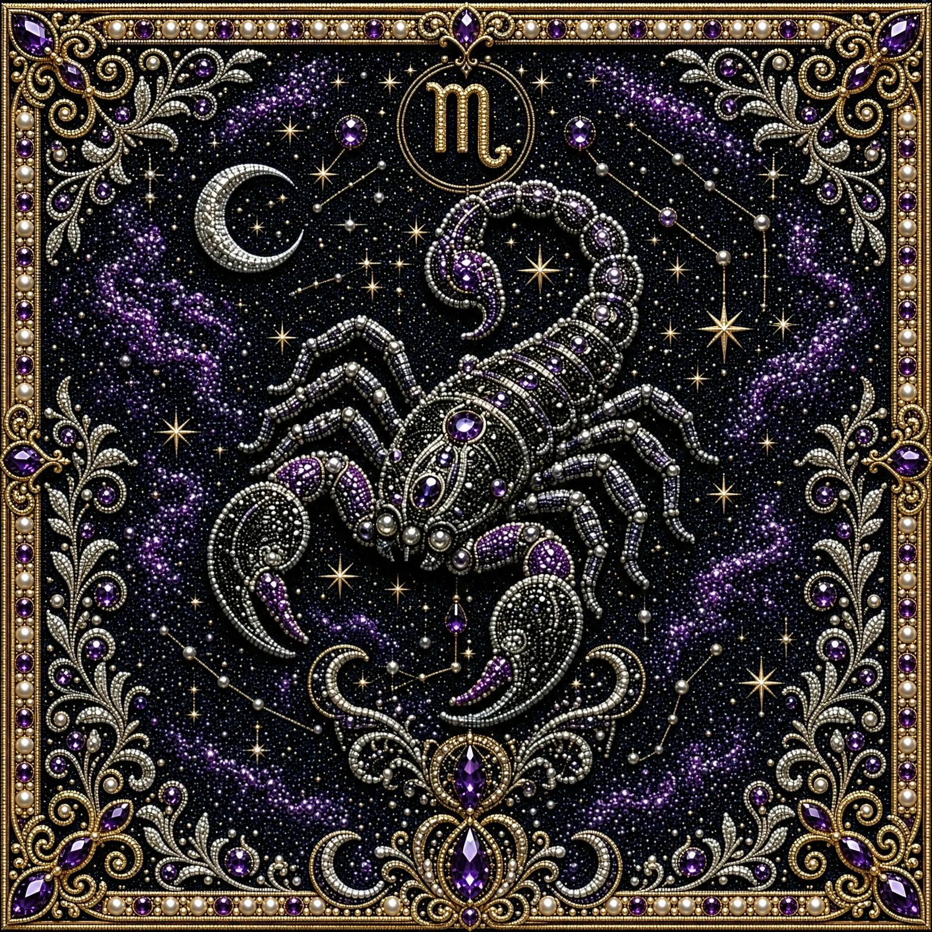 ♏️Framed Scorpio - Pearls Painting Kit