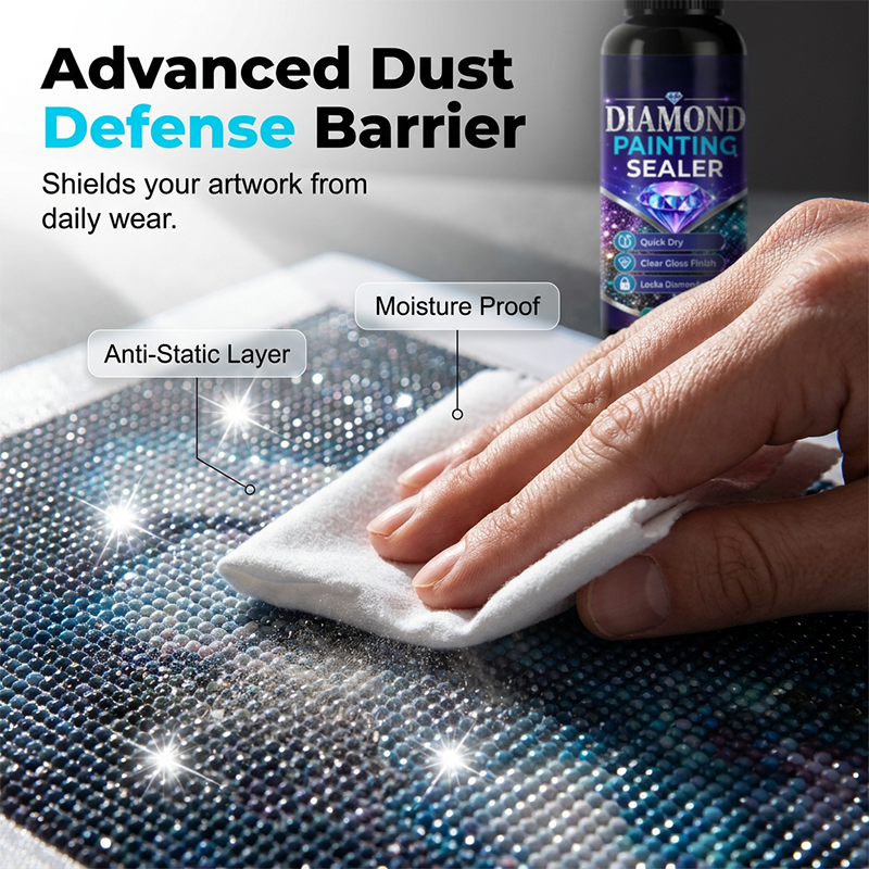 💎🌟Diamond Art Sealer, Fast Drying Glossy Finish Sealant, Long-Lasting Bead Lock Protector for DIY Diamond Painting