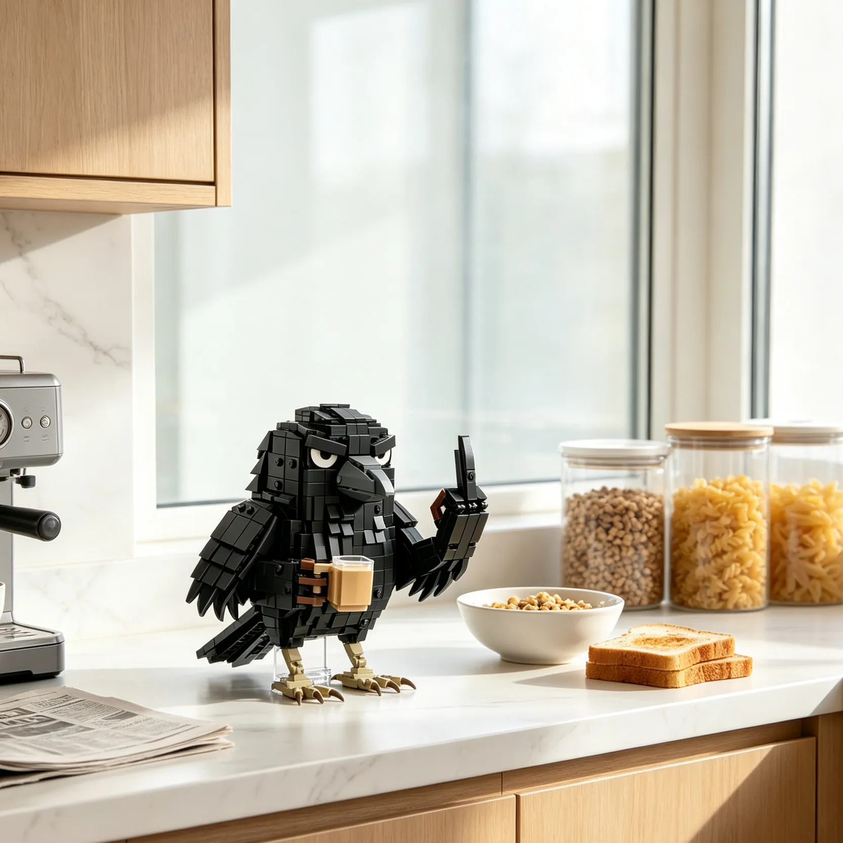 Sarcastic Crow Building Block Set