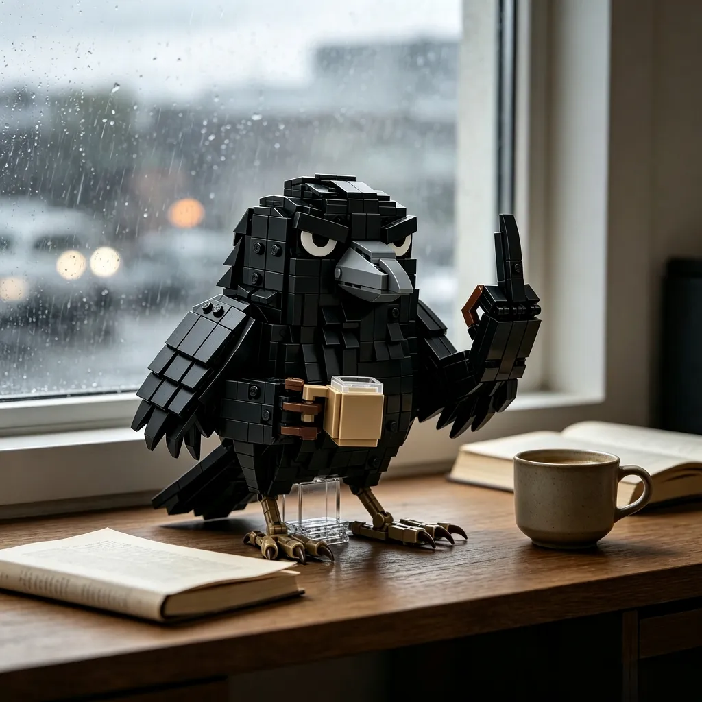 Sarcastic Crow Building Block Set