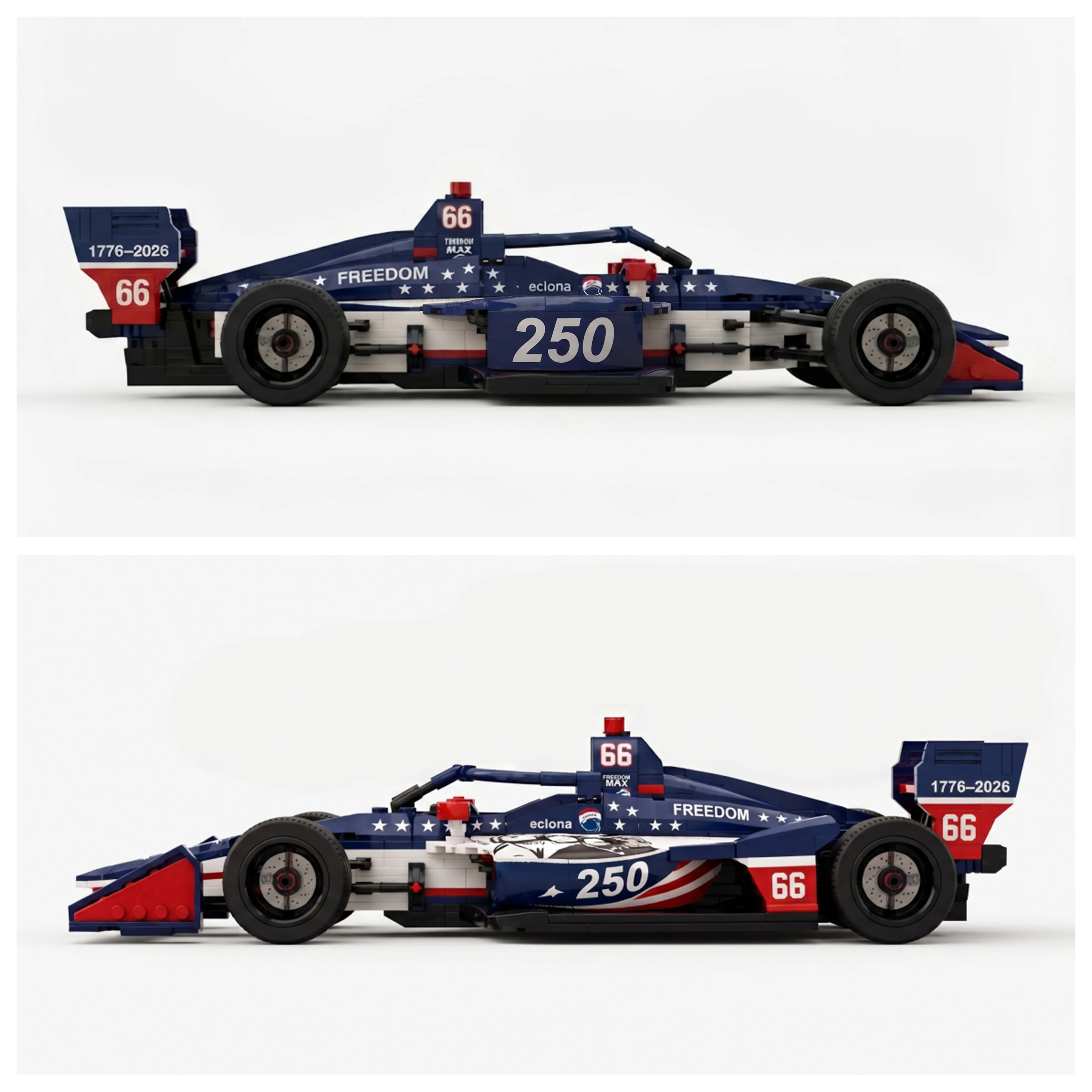 Freedom 250 #66 American Anniversary Open-Wheel Racing Car Building Set