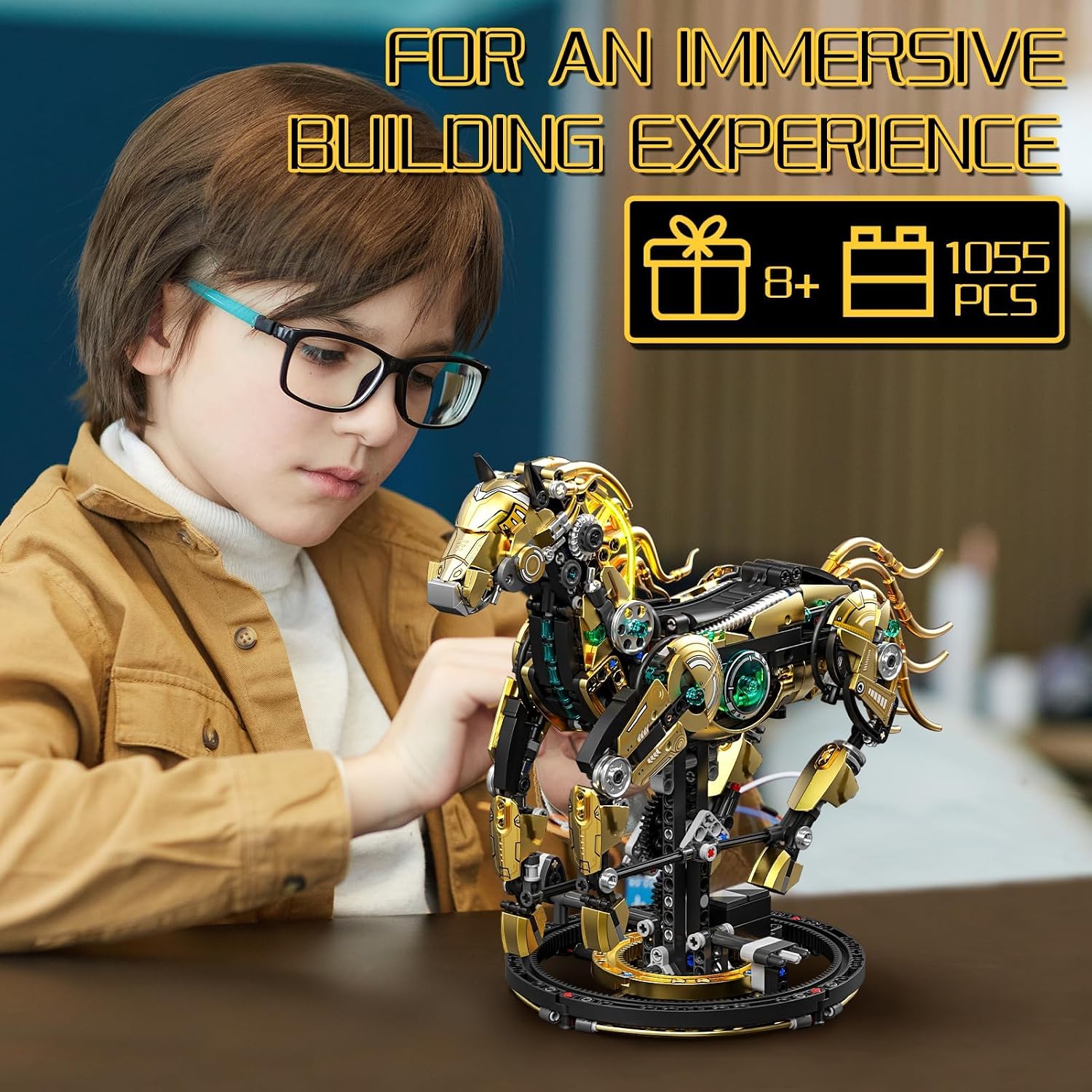 Mechanical Horse Building Sets (1055PCS)