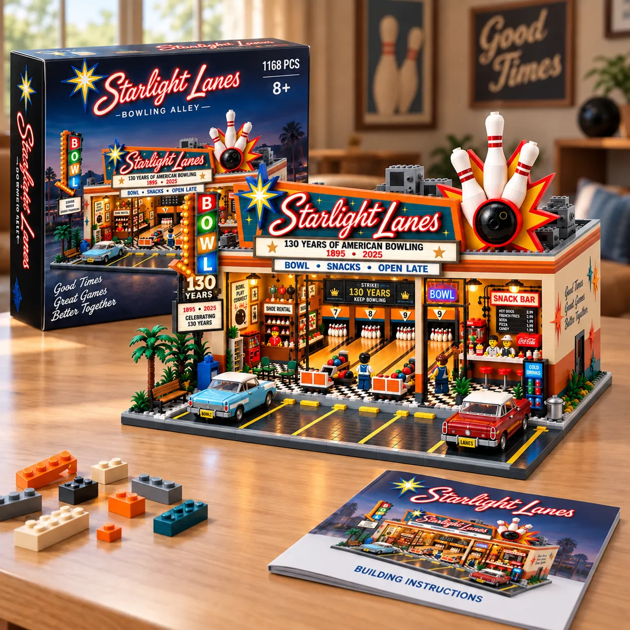 Starlight Lanes 130th Anniversary American Bowling Building Set