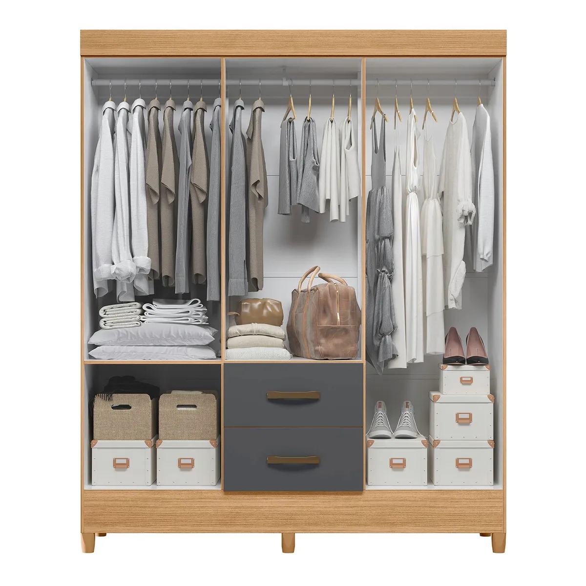 COMBO CLOSET 6P+COMODA 4C GRAP