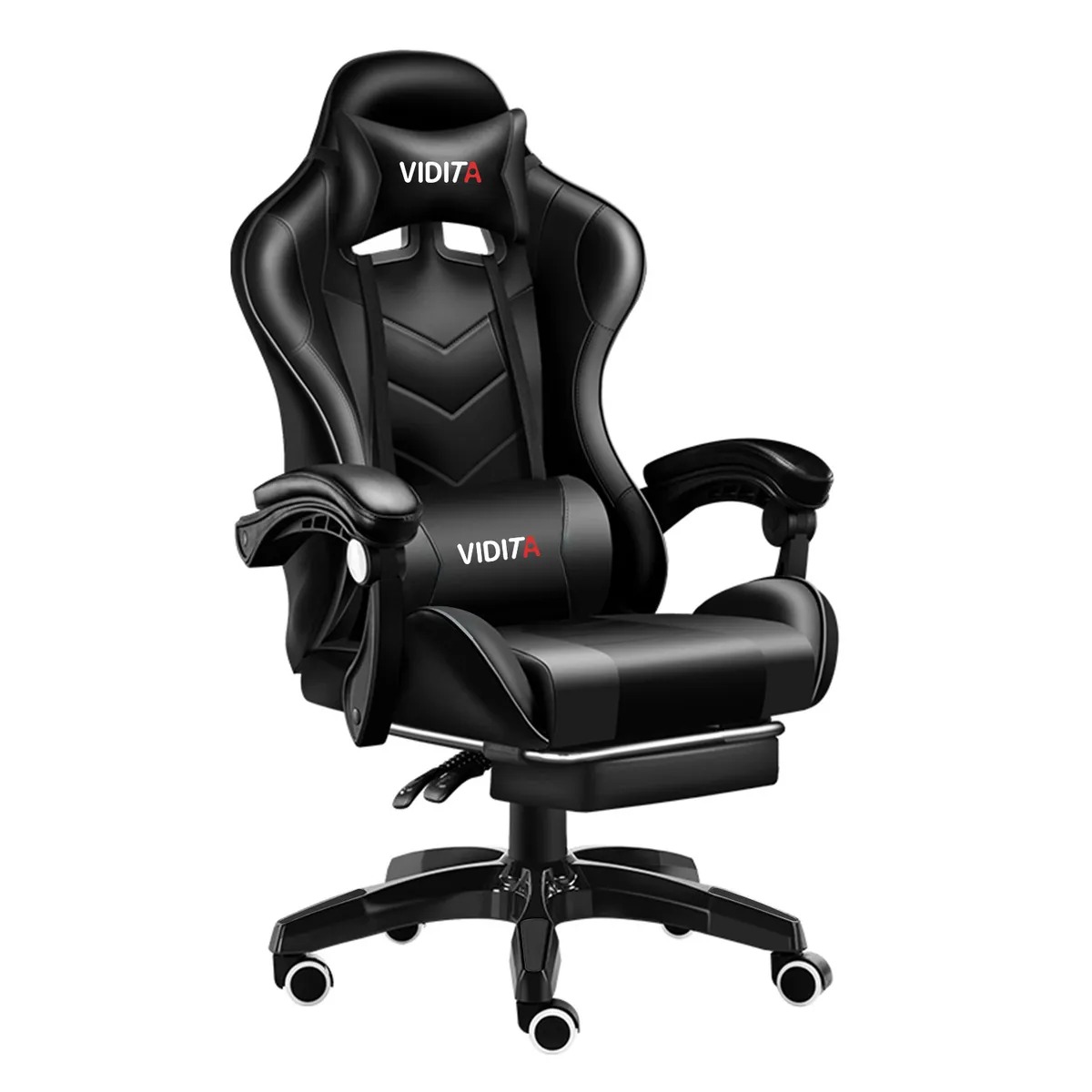 Set Silla Gamer Con Reposapiés y Escritorio Gamer Estantes RGB 120cm Con Luz