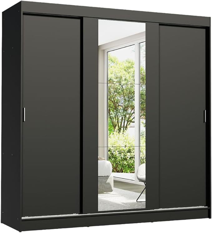 Ropero Closet con 3 Puertas y 1 Espejo Reno - Marrón