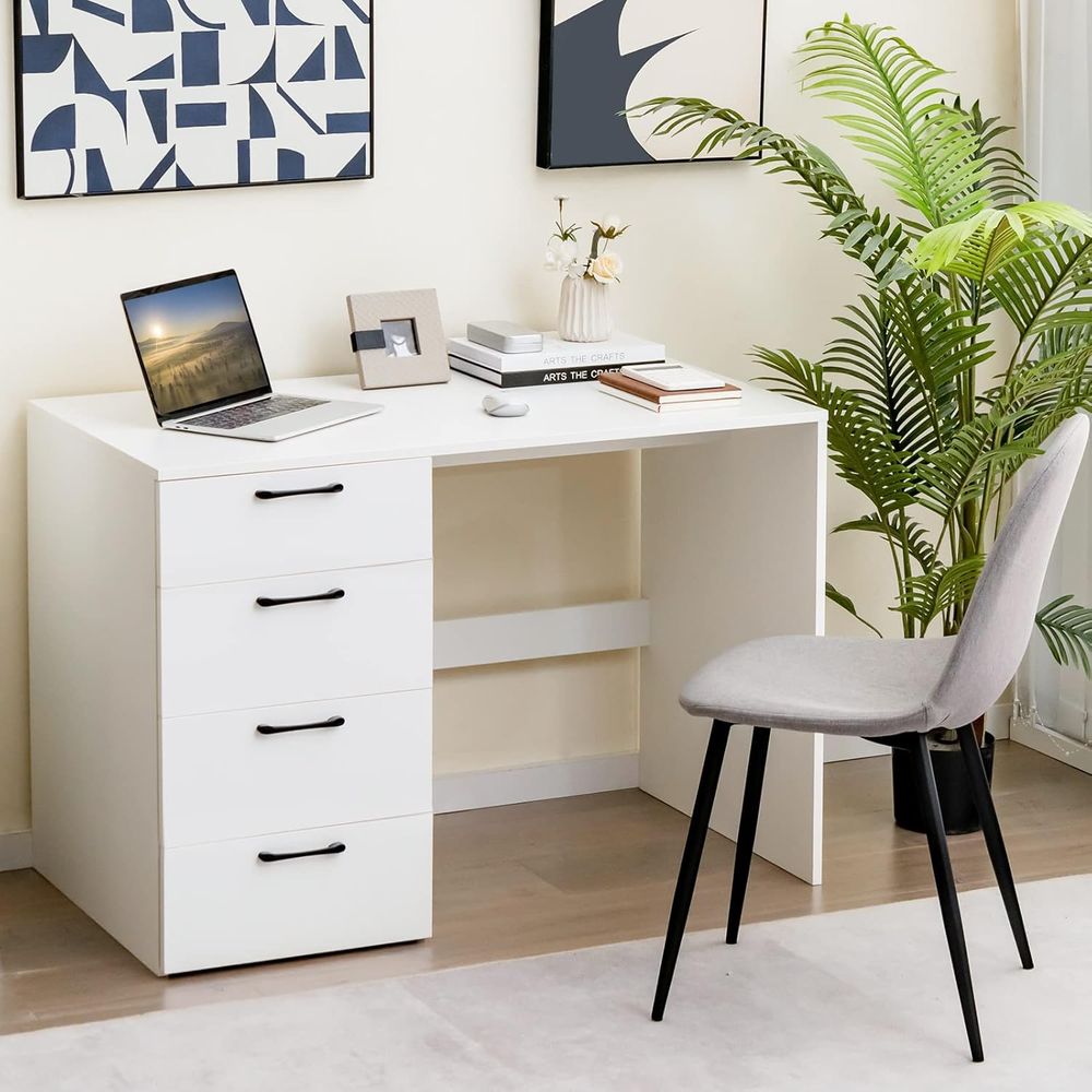 Escritorio contemporáneo de 4 cajones para oficina en casa