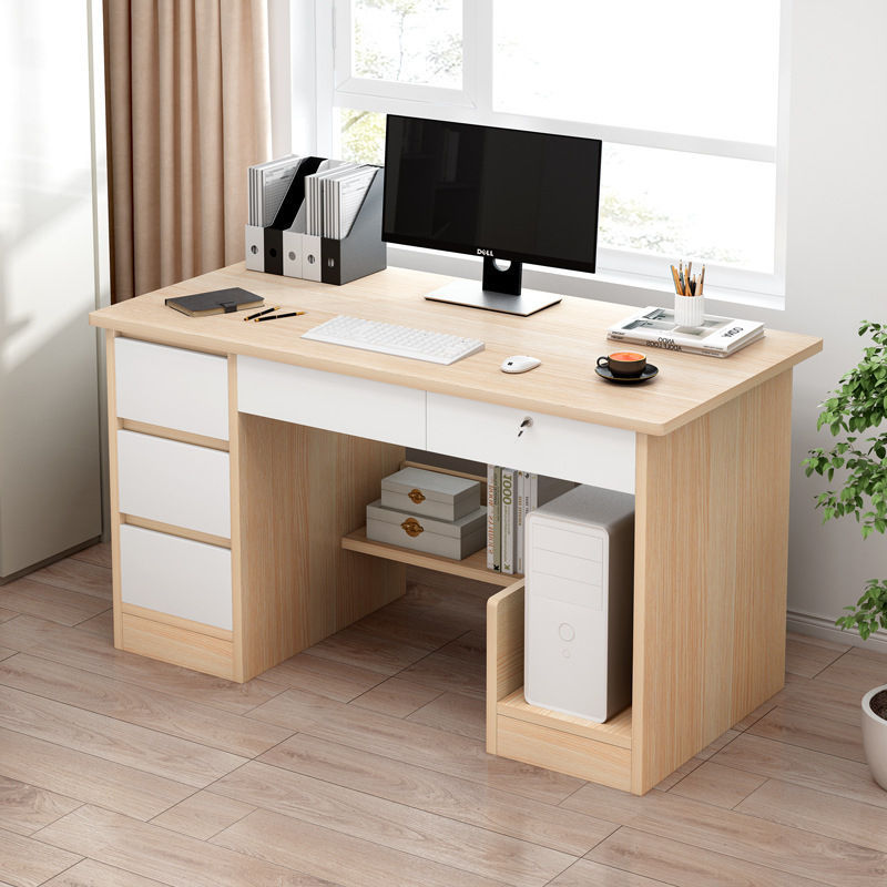 Nuevo escritorio para el hogar — Mesa de estudio y escritura para estudiantes con cajón con cerradura — Escritorio sencillo para ordenador y dormitorio