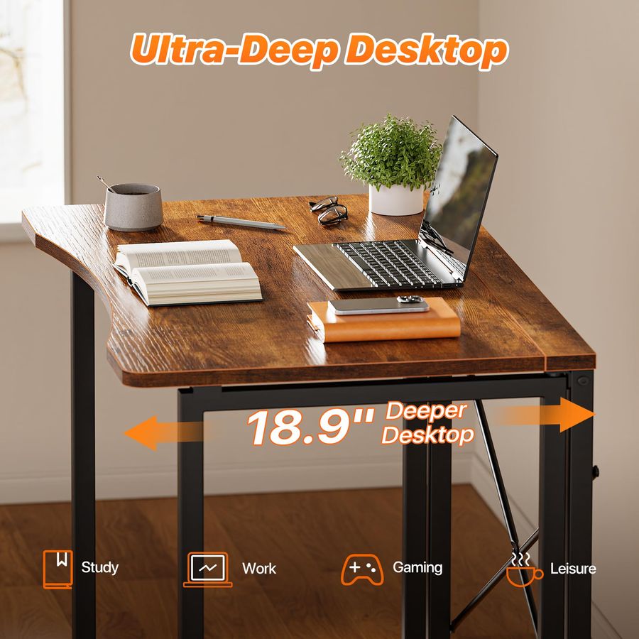 Mesa plegable para computadora — 18.9" Prof. x 31.5" An. x 29.7" Al. (31.5 pulgadas)