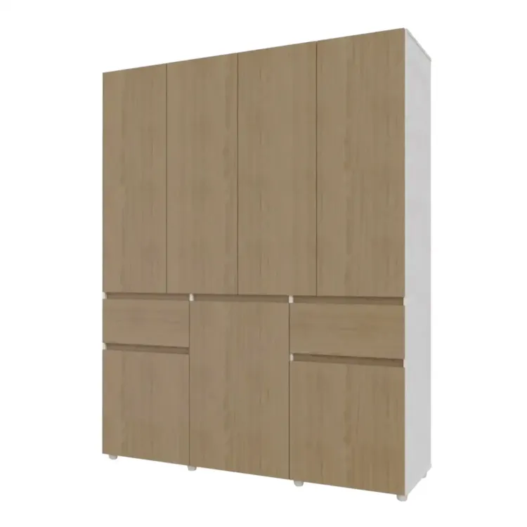 Armario Clóset PRACTIMAC Mell 160 cm Rovere-Blanco