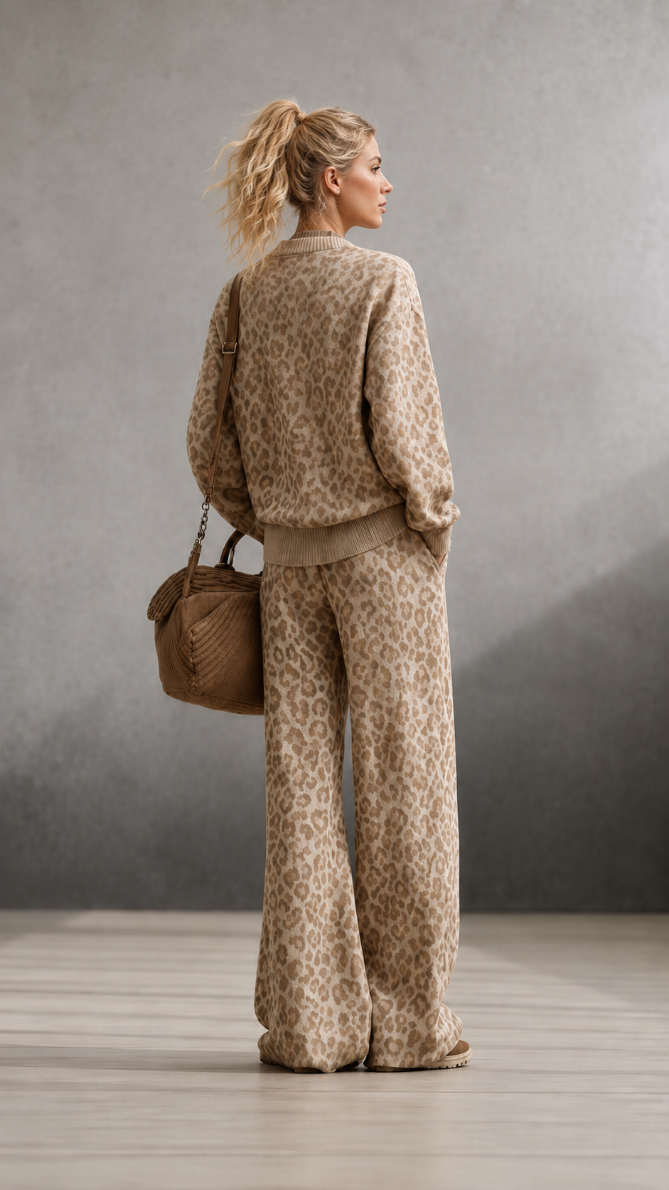 🐆 Leopard Luxe™ Oversized Hoodie & Straight-Leg Sweatpants Set