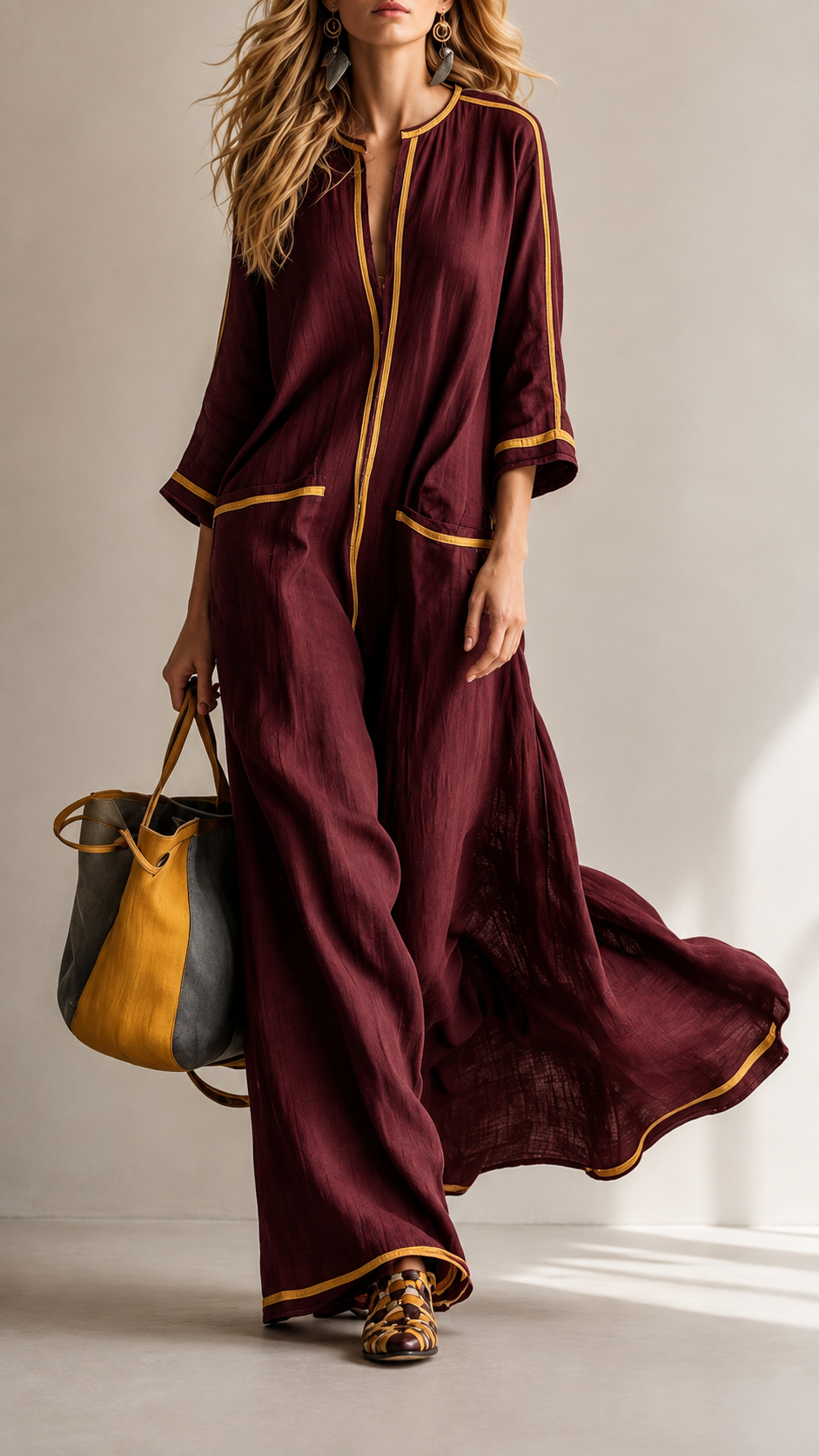 🖤  V-Neck Midi Dress