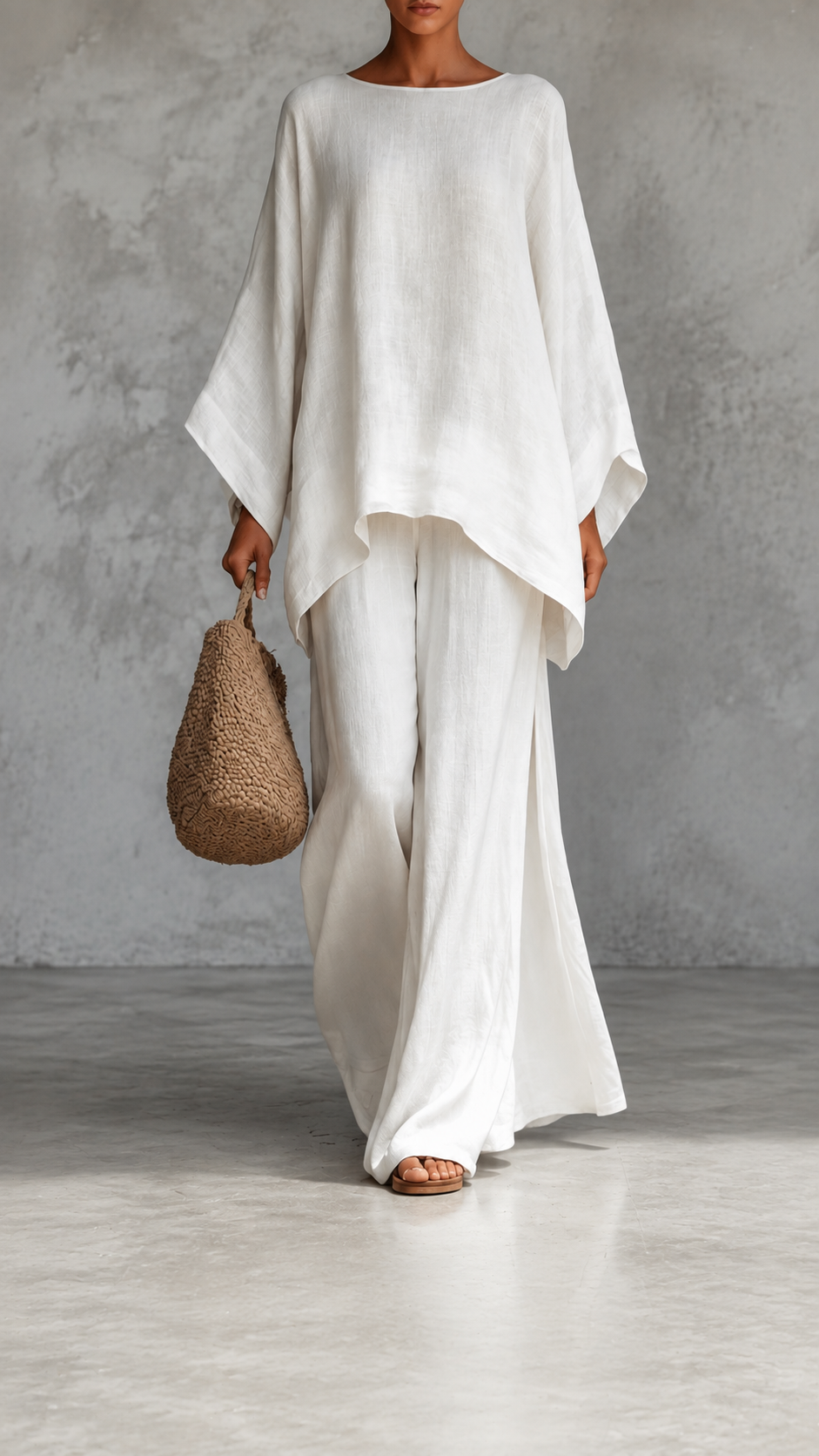 ✨ Women's Linen-Style Two Piece Set