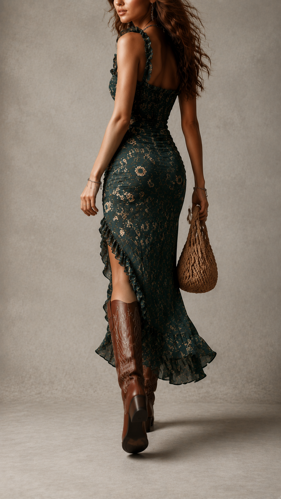 🌸 Bohemian Floral High-Low Maxi Dress