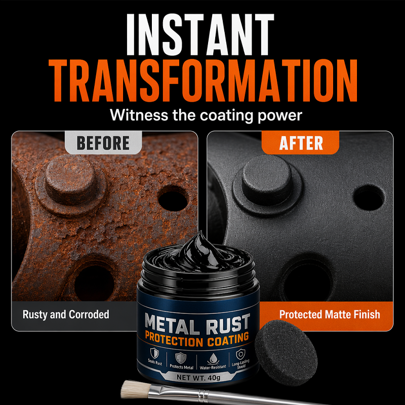 2026 HOT SALE48% OFF! Metal RustProtection Black RepairPaste - Restores rustygates, railings & tools.Forms protective coating- no need to replace!