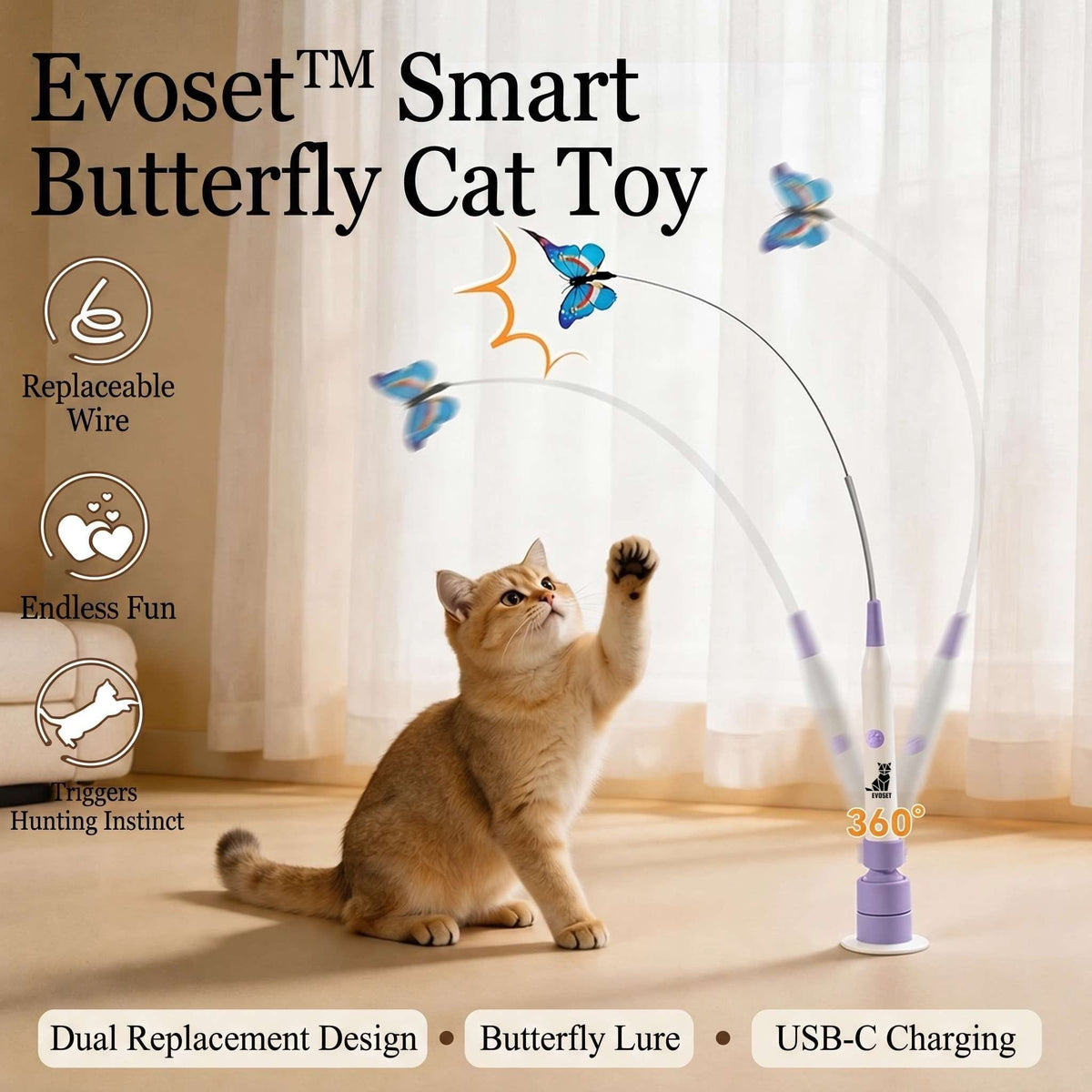 Smart Butterfly Cat Toy