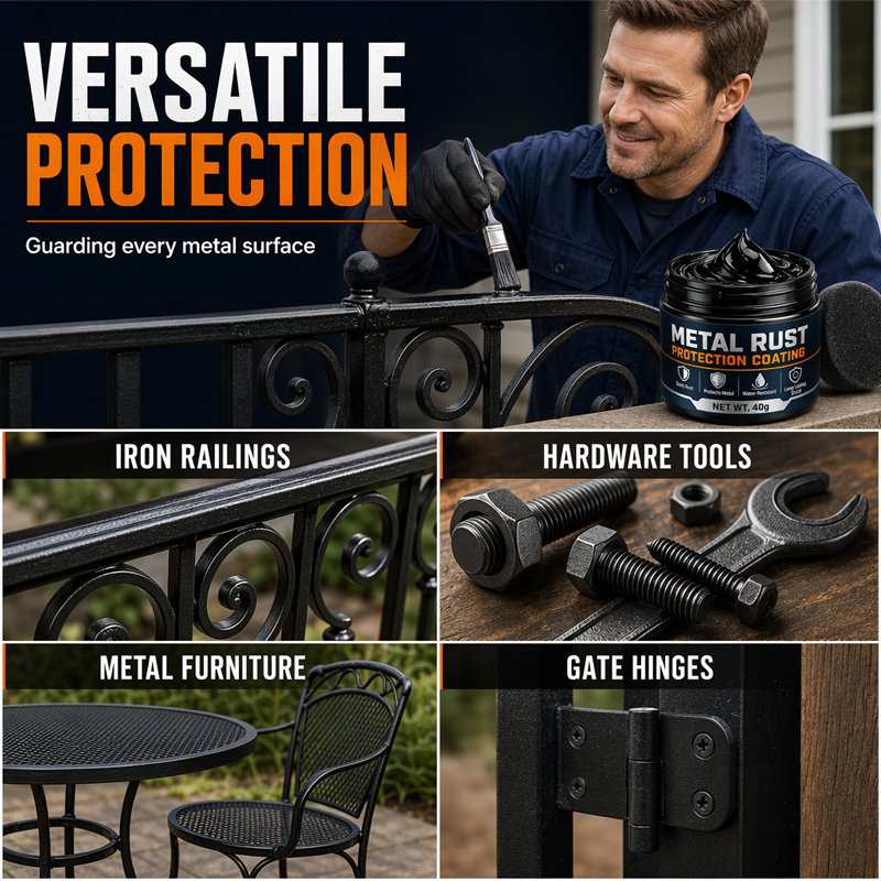 2026 HOT SALE48% OFF! Metal RustProtection Black RepairPaste - Restores rustygates, railings & tools.Forms protective coating- no need to replace!