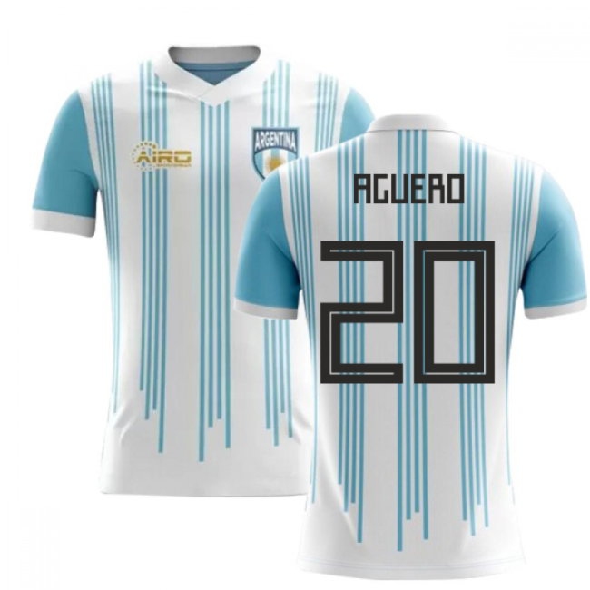 2025-2026 Argentina Home Concept Football Shirt (Aguero 20) - Kids — Shop Now