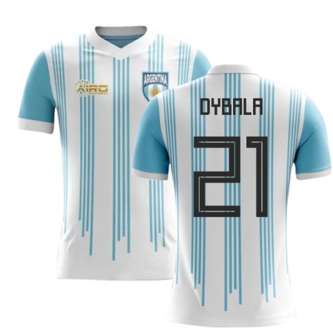 2025-2026 Argentina Home Concept Football Shirt (Dybala 21) - Kids — Buy Online