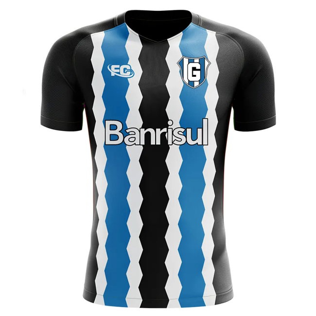 2018-2019 Gremio Fans Culture Home Concept Shirt (Ronaldinho 10) — Shop Online