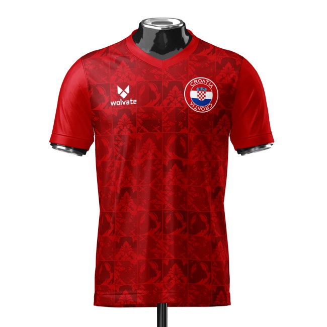 Croatia DNA Red Concept Football Jersey (Wolvate) Adult Short Sleeve (Kovacic 8) — Buy Online